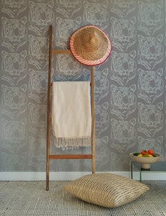 Star Tiger Metallic Type II Wallpaper in Pewter (SAMPLE)