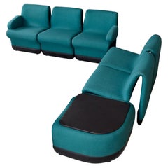 Retro Star Trek TNG Paul Boulva for Artopex Ten Forward Modular Sofa Lounge Chair Set