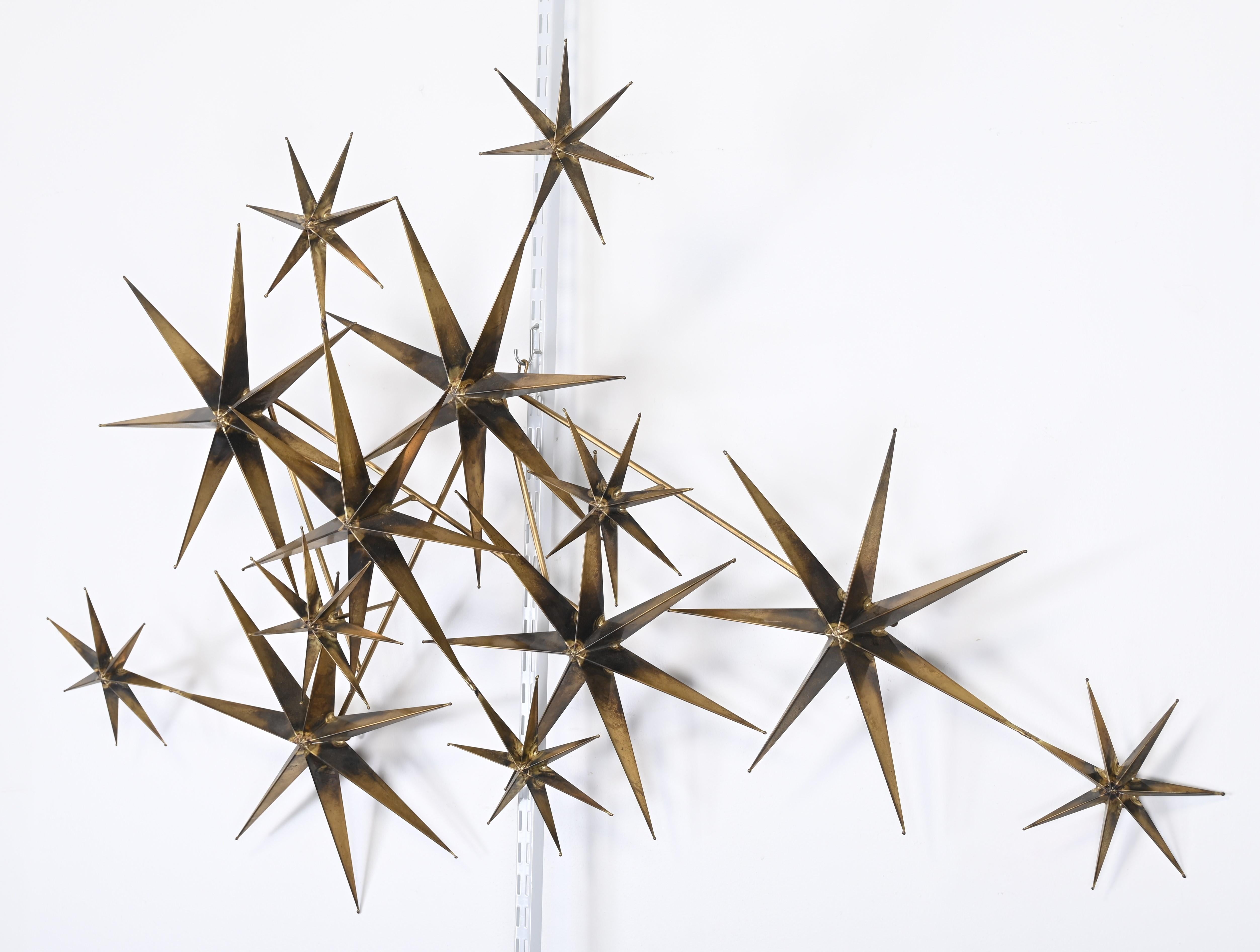Mid-Century Modern Star Wall Sculpture by Curtis Jere, 1981