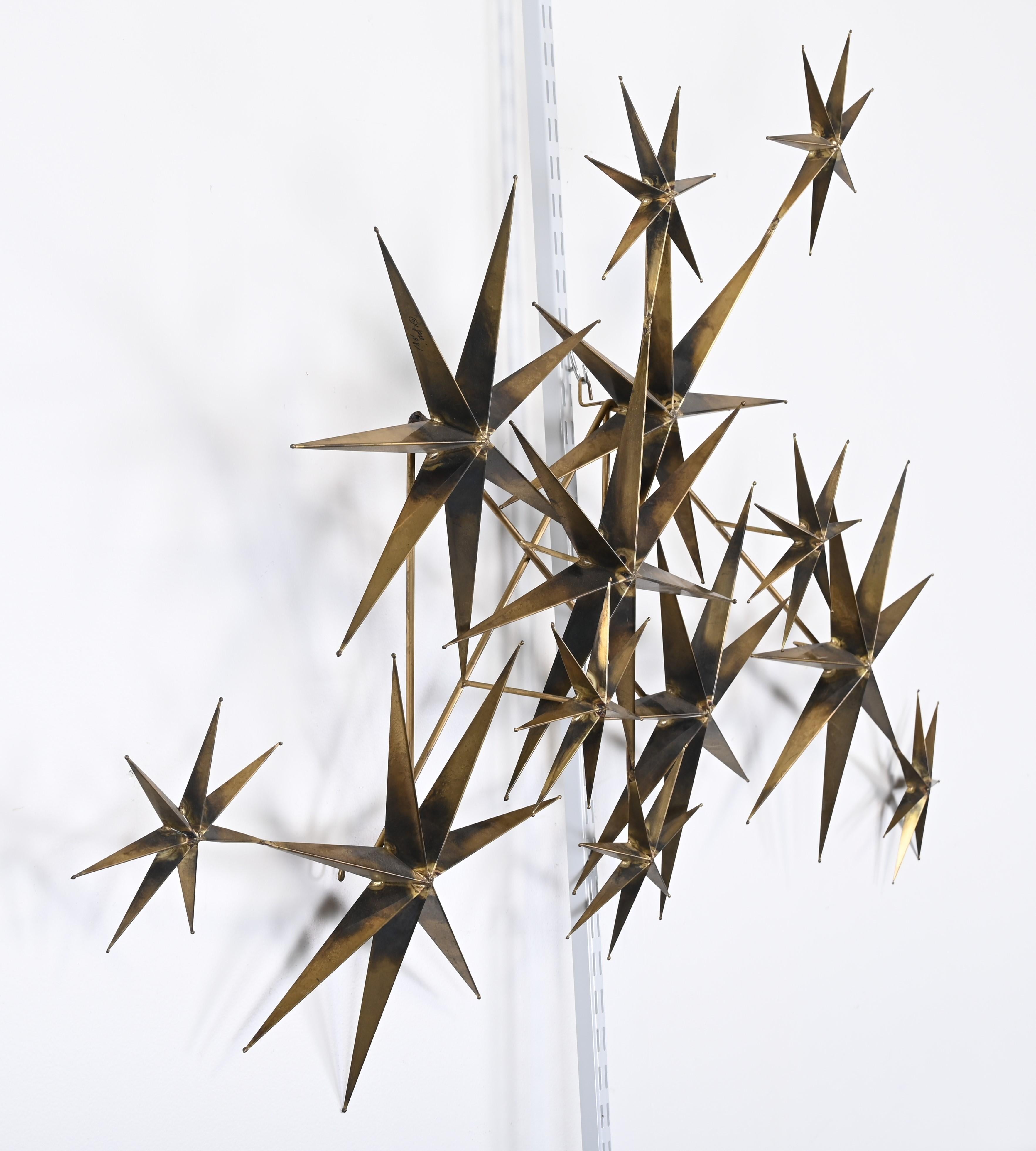 Star Wall Sculpture by Curtis Jere, 1981 In Good Condition In Hamburg, PA