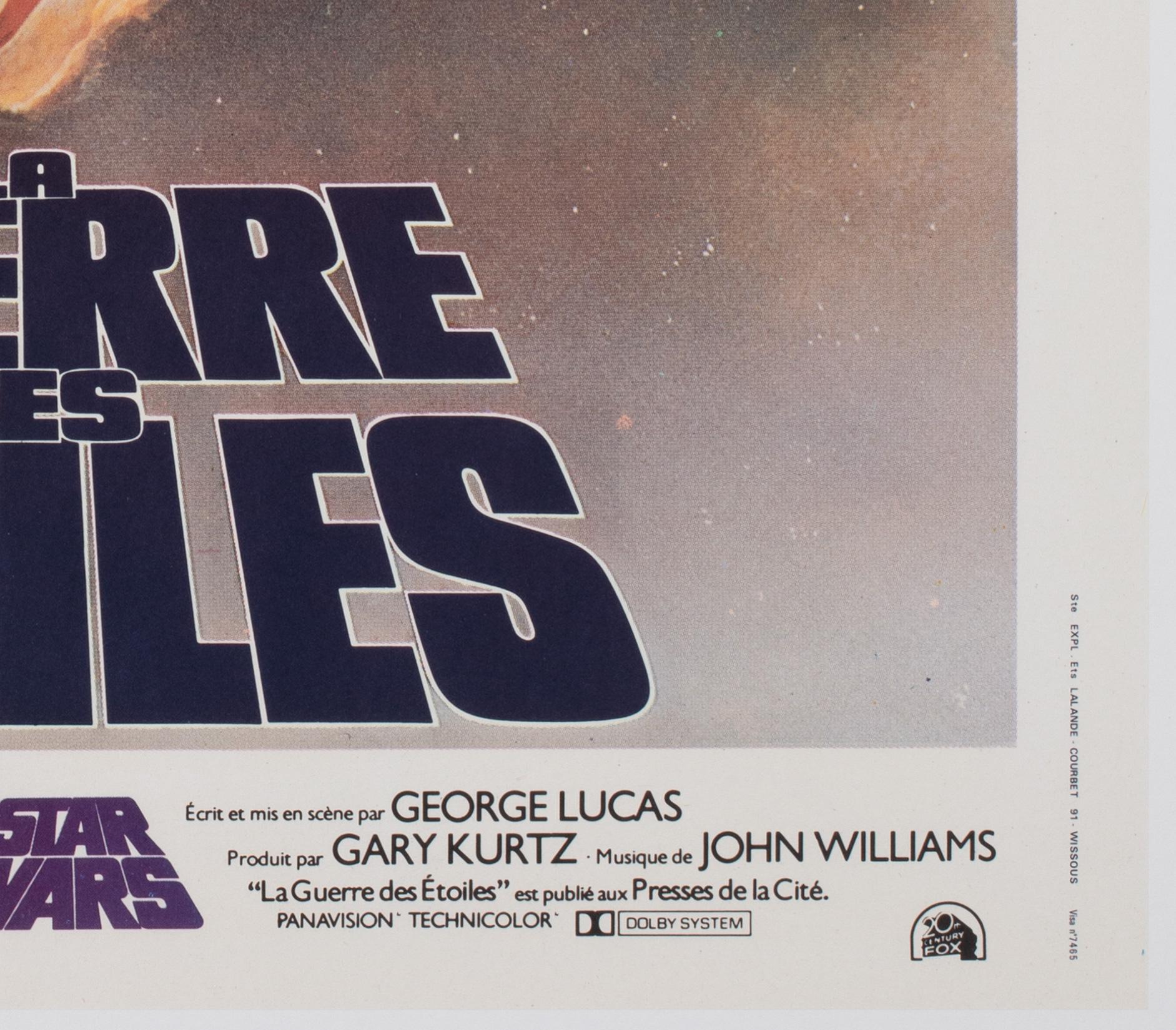 STAR WARS 1977 French Moyenne Film Movie Poster, TOM JUNG For Sale 3