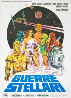 Star Wars 1977 Italian 2 Foglio Film Poster, Michelangelo Papuzza