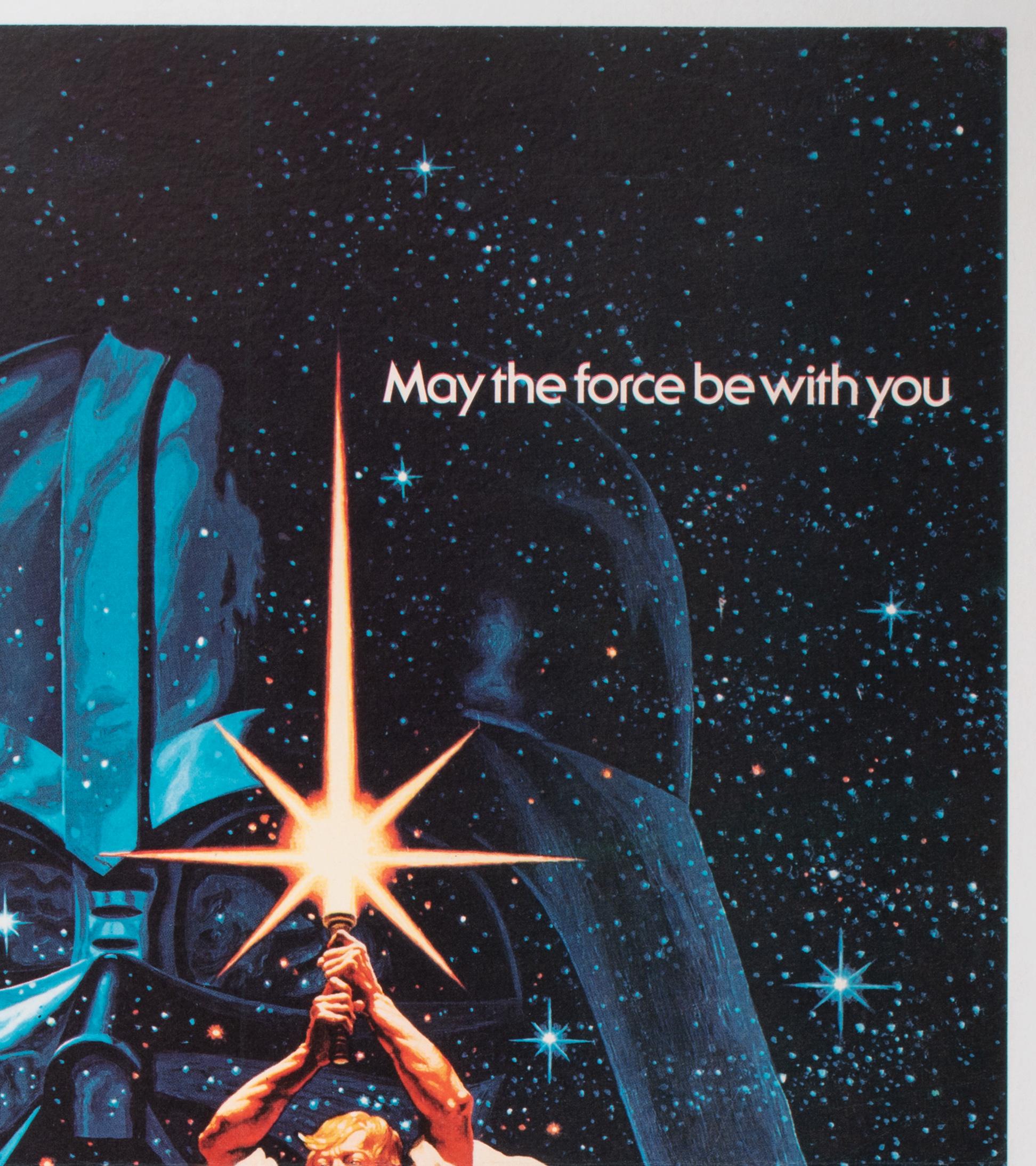 British Star Wars 1977 UK Quad Film Movie Poster, Greg and Tim Hildebrandt For Sale