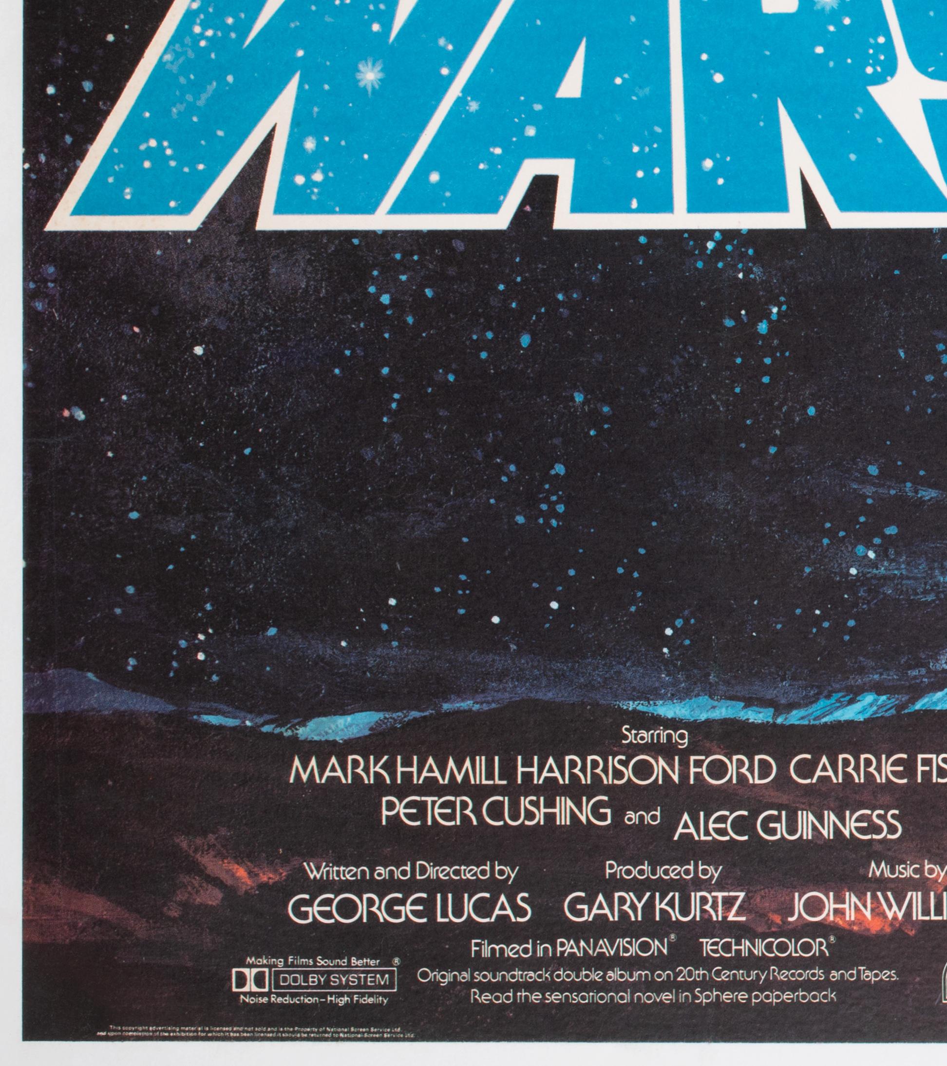 British Star Wars 1977 UK Quad Film Movie Poster, Greg and Tim Hildebrandt For Sale