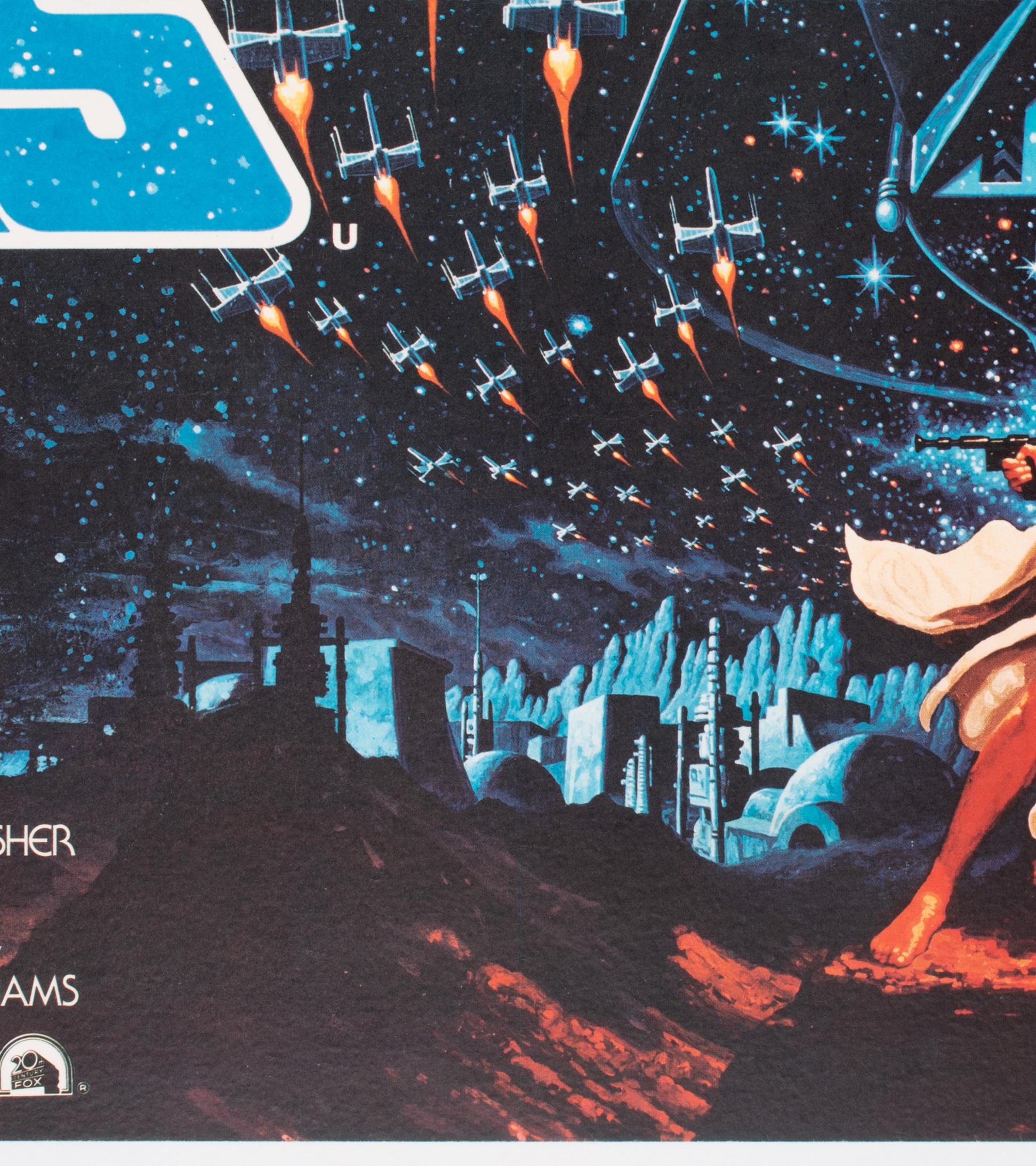 Star Wars 1977 UK Quad Film Movie Poster, Greg and Tim Hildebrandt In Excellent Condition For Sale In Bath, Somerset