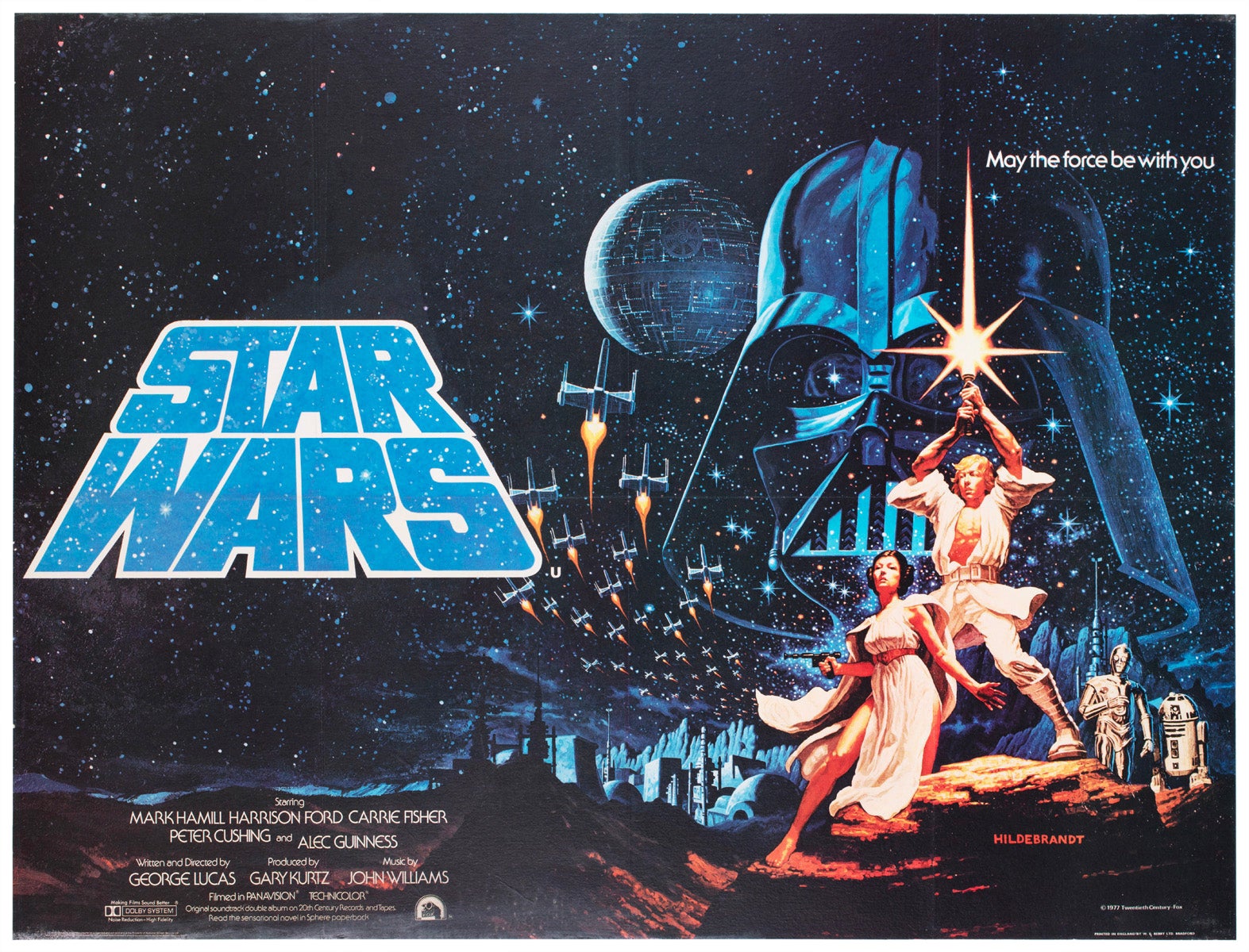 Star Wars 1977 UK Quad Film Poster, Greg and Tim Hildebrandt