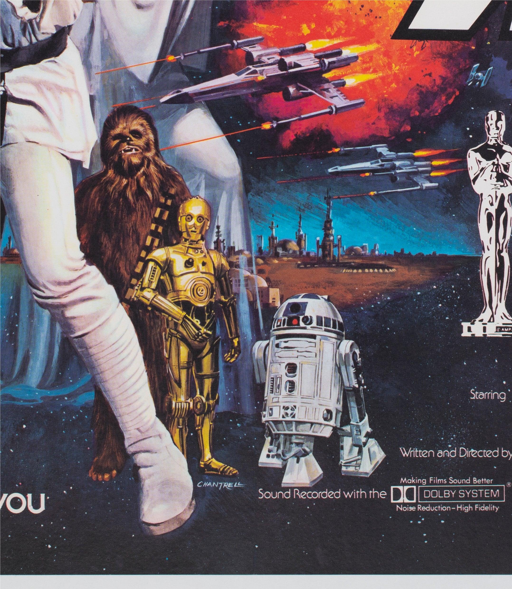 Star Wars 1977 UK Quad Style C Oscars Film Poster, Tom Chantrell For Sale 1