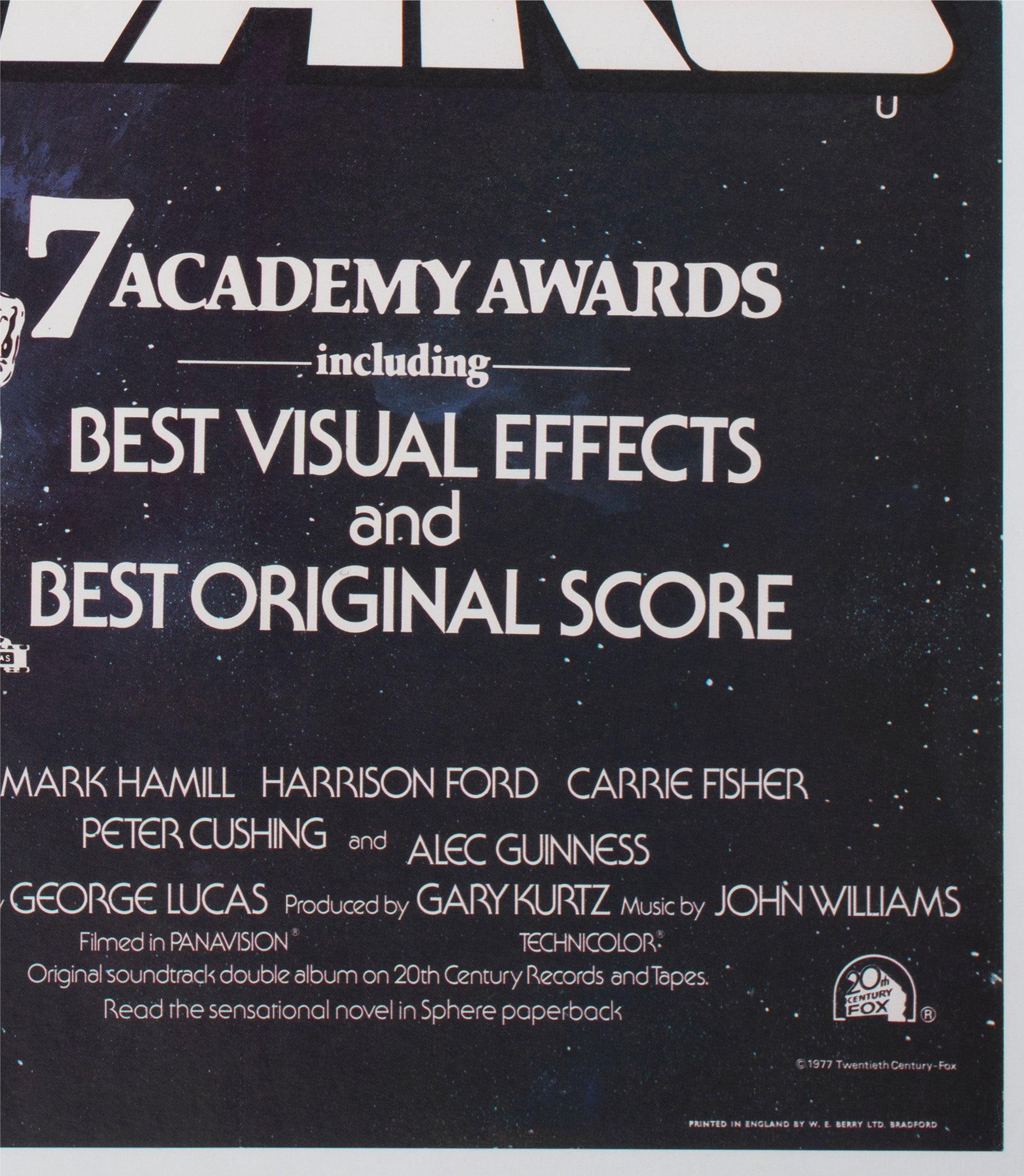 Star Wars 1977 UK Quad Style C Oscars Film Poster, Tom Chantrell For Sale 2