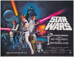 Star Wars 1977 UK Quad Style C Oscars Film Poster, Tom Chantrell