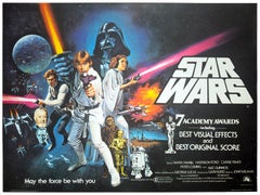 Star Wars 1977 UK Quad Style C Oscars Film Poster, Tom Chantrell
