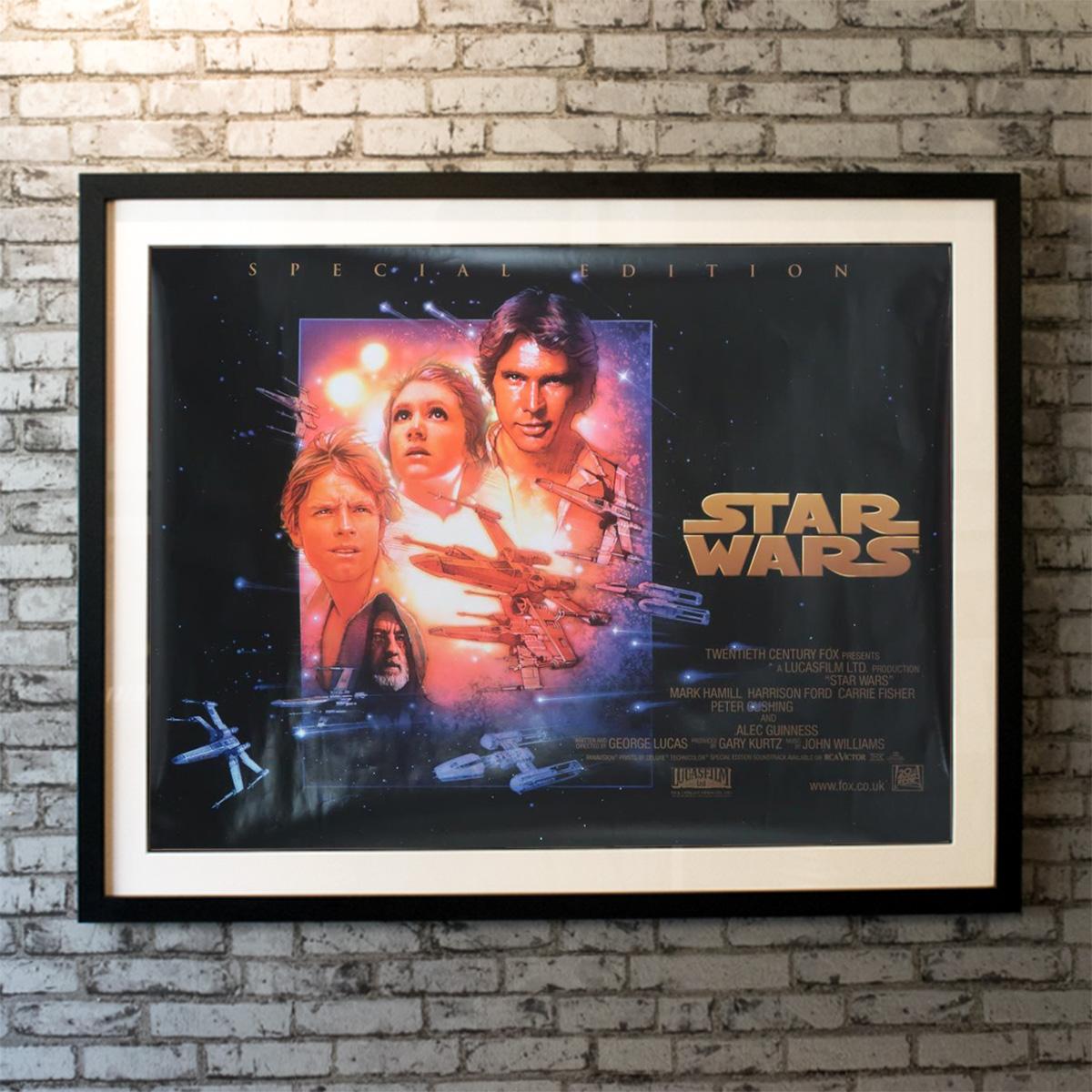 After Princess Leia, the leader of the Rebel Alliance, is held hostage by Darth Vader, Luke and Han Solo must free her and destroy the powerful weapon created by the Galactic Empire.

Linen-backing: £250