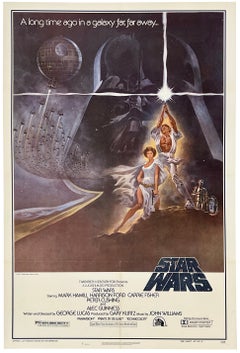 STAR WARS A NEW HOPE Original Vintage 1 Sheet Movie Poster Style A 2nd Printing