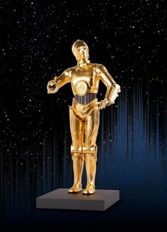 Star Wars C-3PO Goldene Porzellan-Skulptur  Handgefertigte Collectible Figur