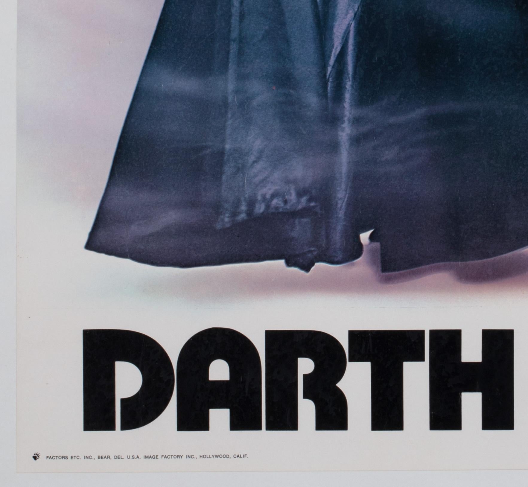 Star Wars Darth Vader 1977 Vintage Factor Inc Commercial Poster For Sale 1