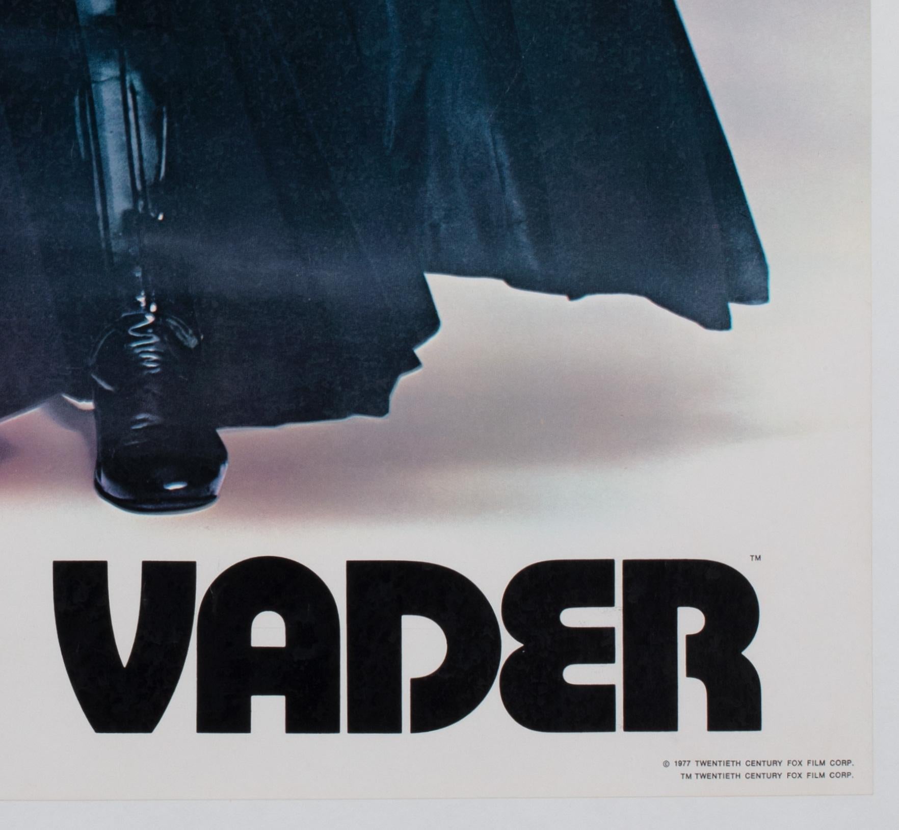 Paper Star Wars Darth Vader 1977 Vintage Factor Inc Commercial Poster For Sale