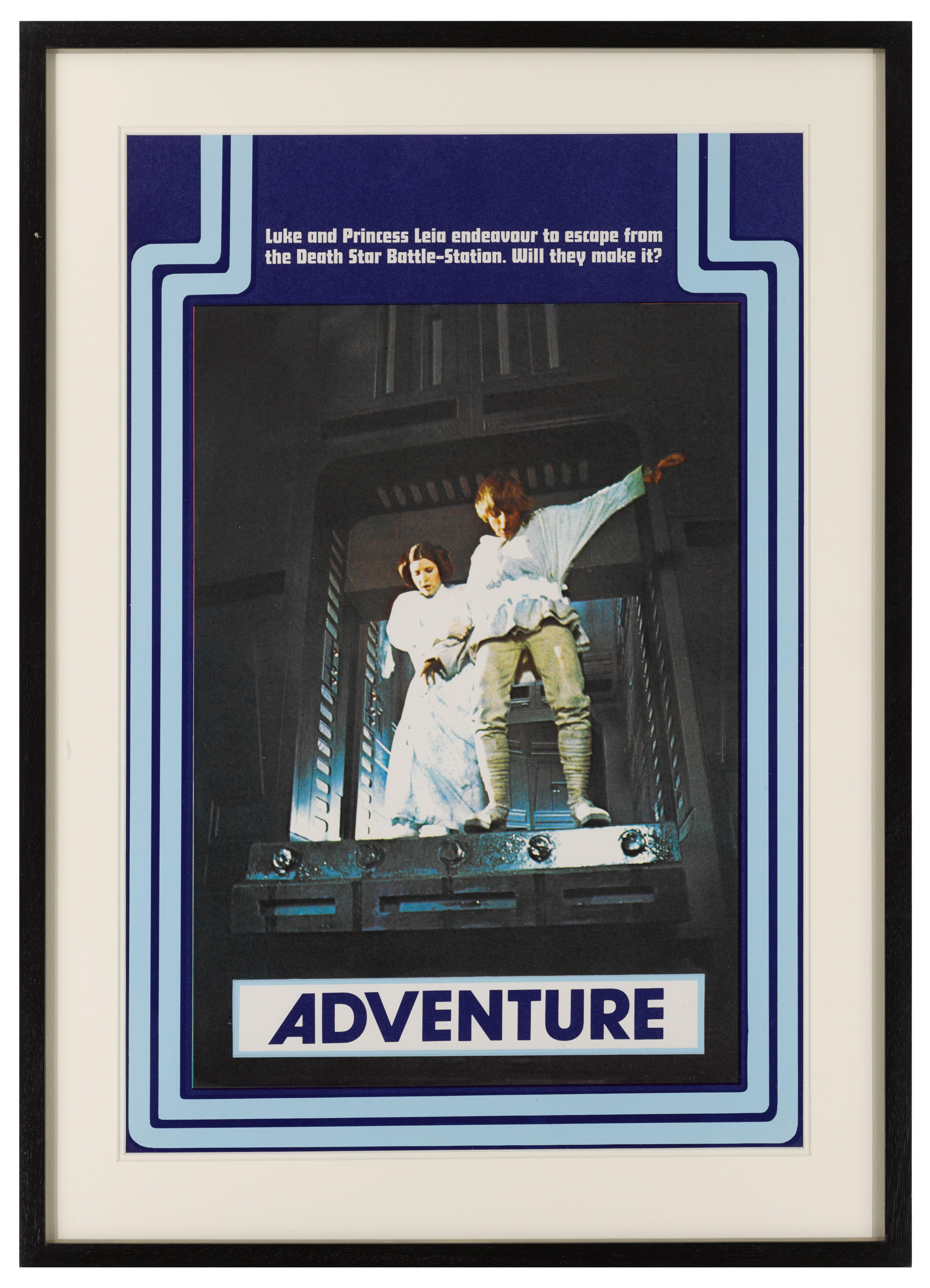 Original British film posters for Star Wars 1977.
The film was directed by George Lucas and starred Mark Hamill, Harrison Ford, Carrie Fisher.
These four Marler Haley posters were produced exclusively for Odeon cinemas, and designed to be used as