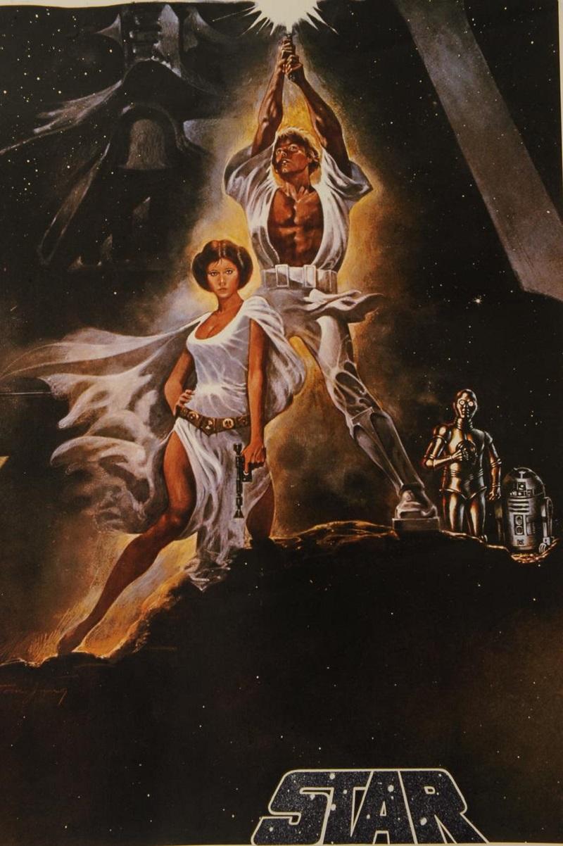 Iconic Star Wars 1977 style A Movie Poster from the film that started the love affair with the franchise for it's millions of loyal fans.

Designed and painted by Tom Jung in 1977, the Style A poster hides many secrets and little-known facts