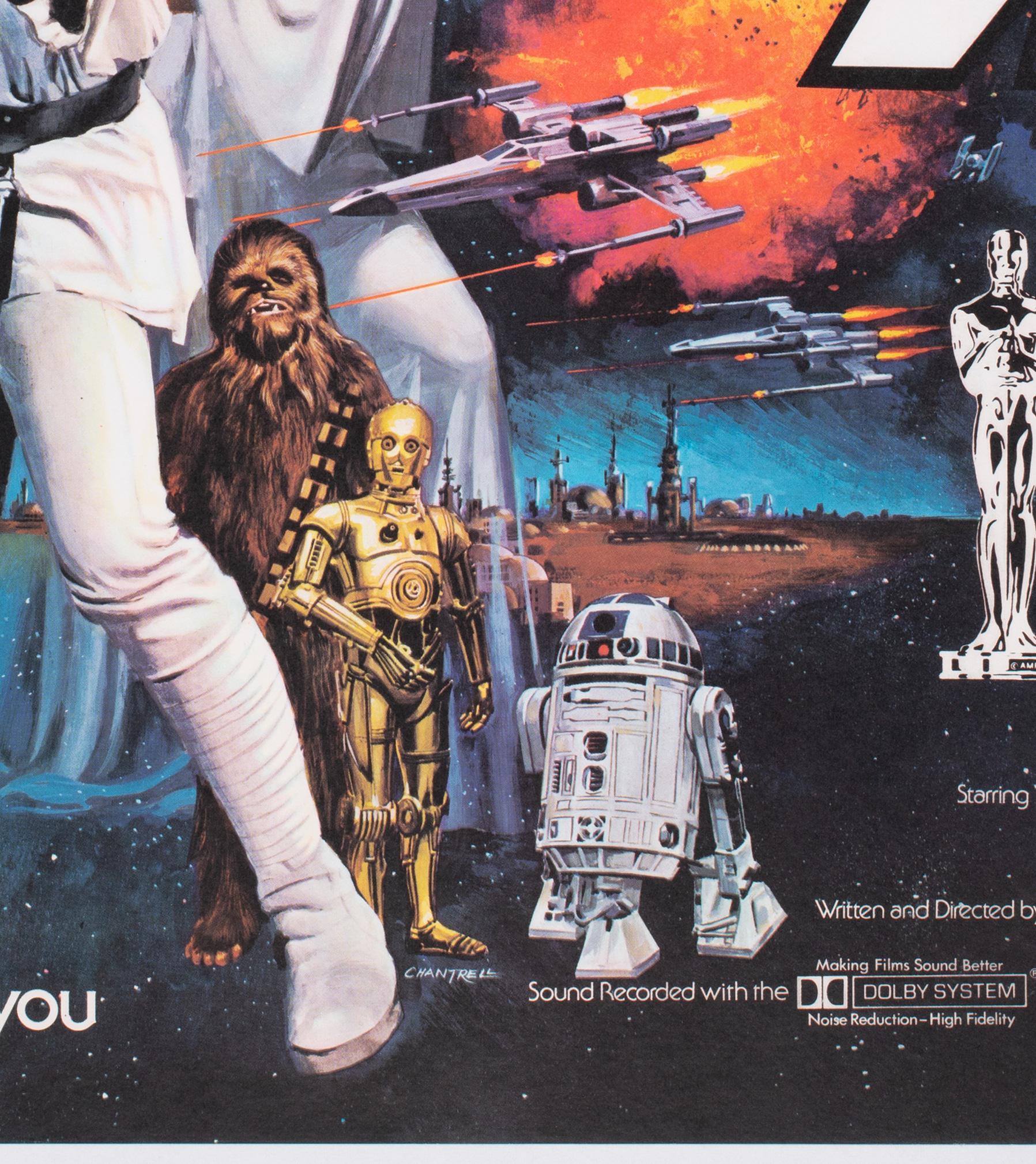 Affiche originale du film Star Wars de 1977, style quadrilobé britannique C Oscars, Chantrell 2