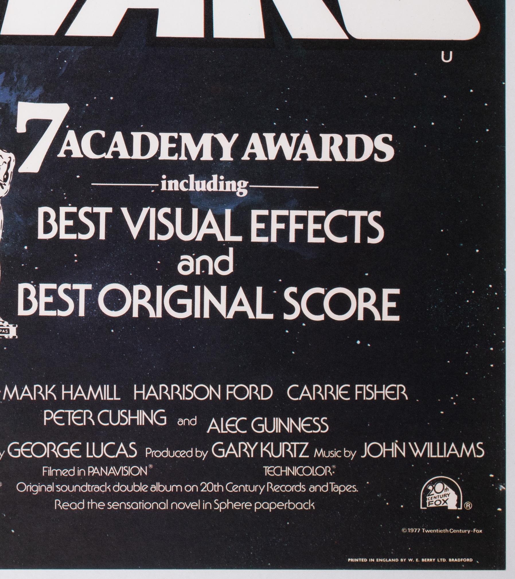 Affiche originale du film Star Wars de 1977, style quadrilobé britannique C Oscars, Chantrell 3