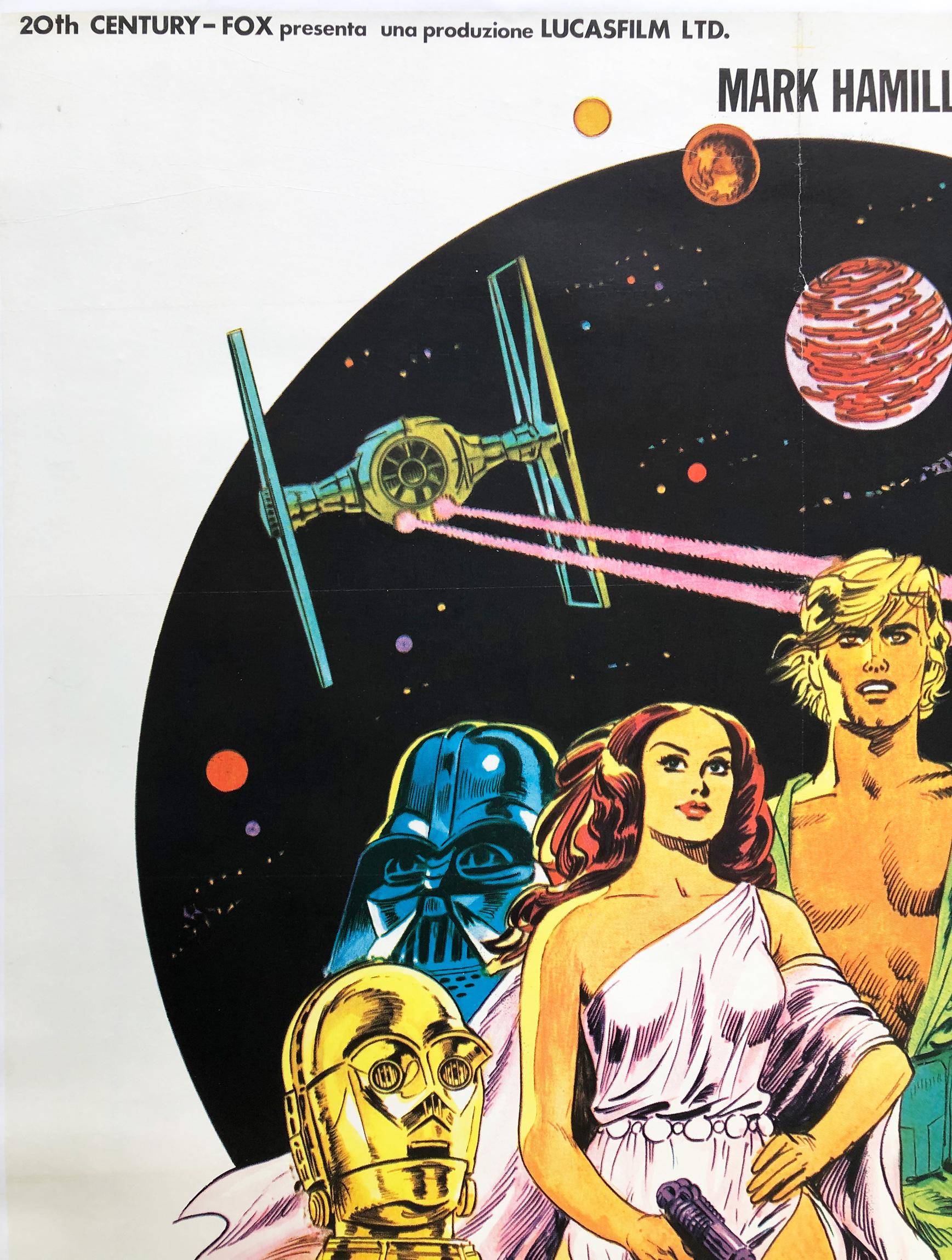 20th Century Star Wars Original Italian Film Movie Poster, 1977, Large - Linen Backed