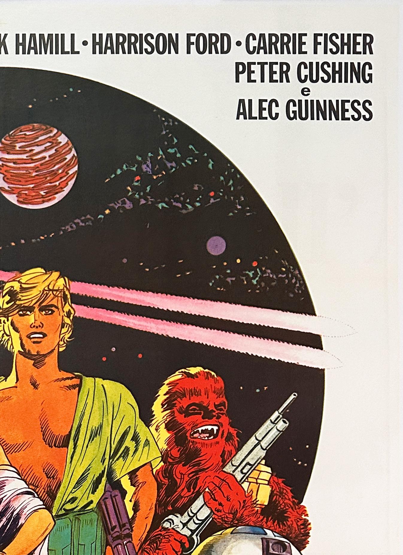 Original italienisches Star Wars-Filmplakat, 1977, MICHELANGELO PAPUZZA (20. Jahrhundert)