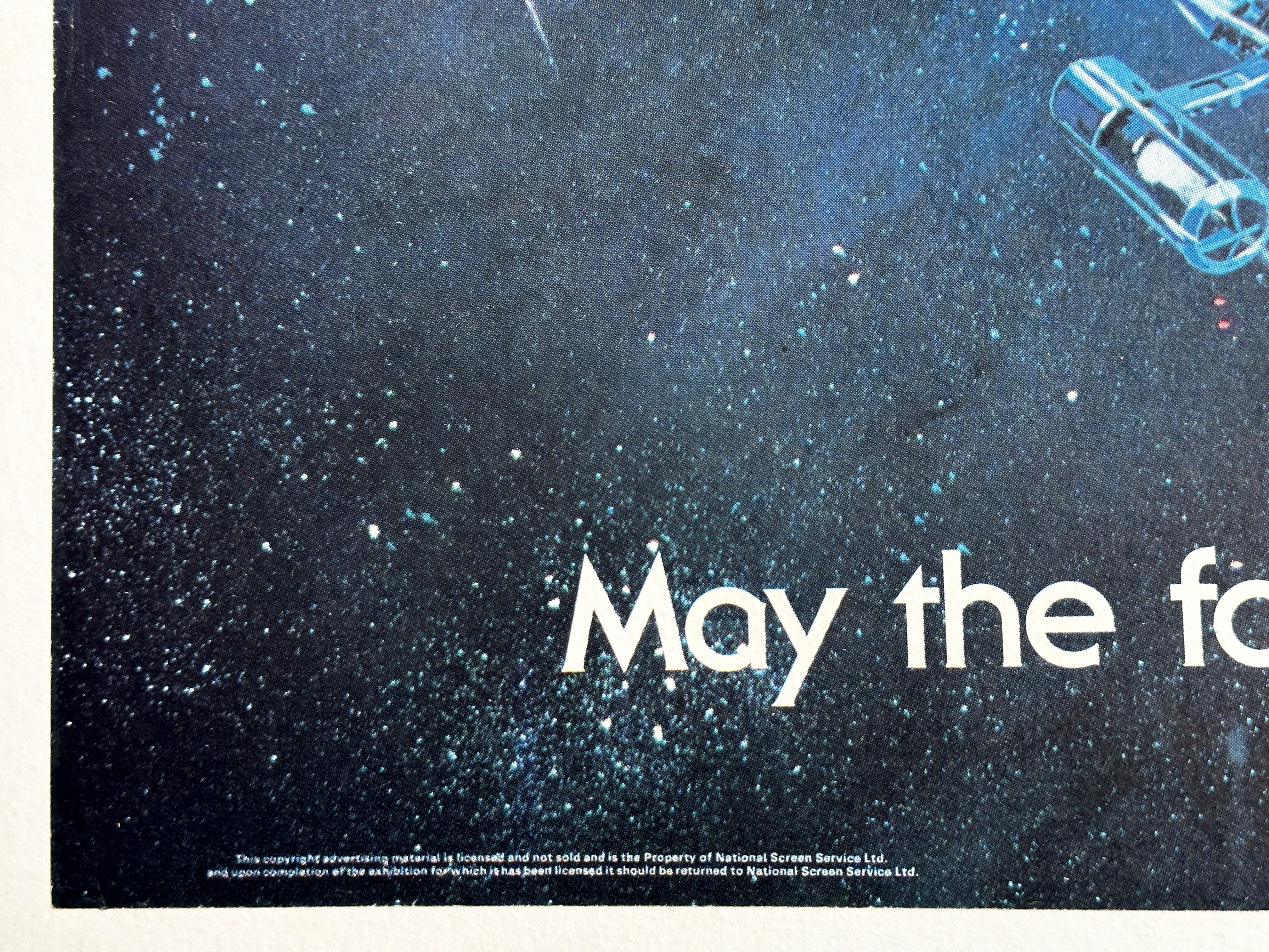 'Star Wars' Original Vintage British Quad Movie Poster by Tom Chantrell, 1977 For Sale 5