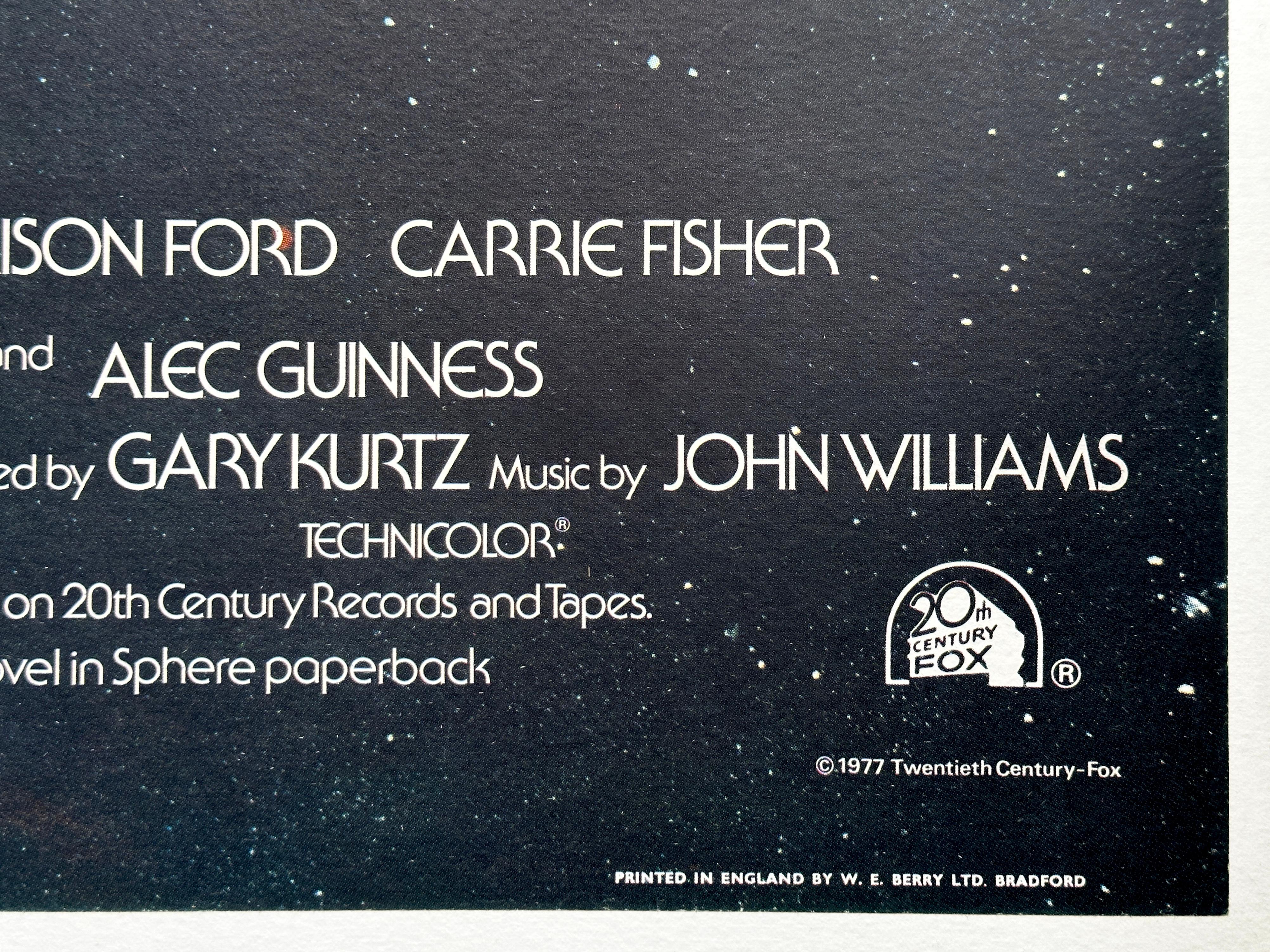 'Star Wars' Original Vintage British Quad Movie Poster by Tom Chantrell, 1977 For Sale 6