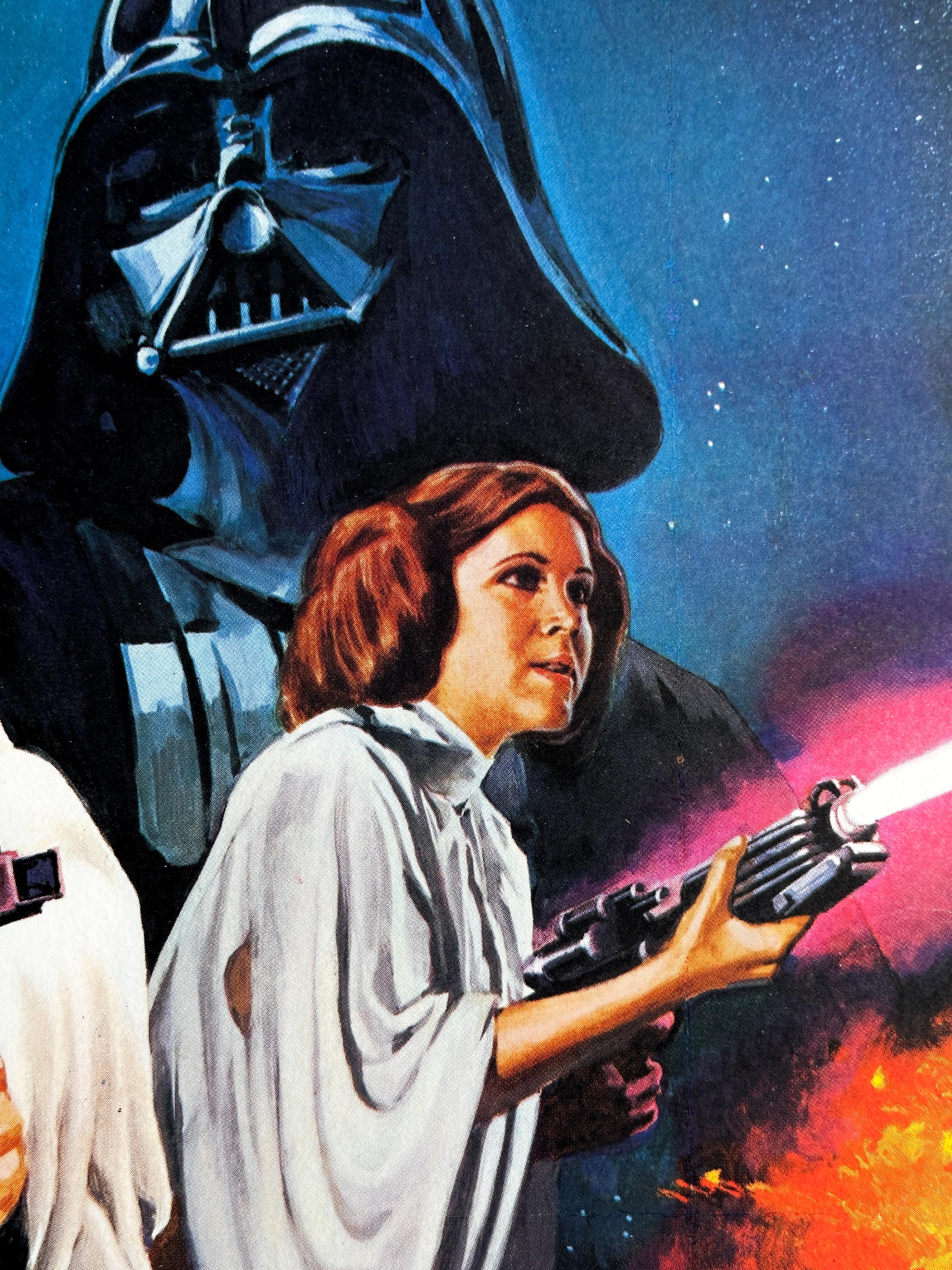 'Star Wars' Original Vintage British Quad Movie Poster by Tom Chantrell, 1977 In Good Condition For Sale In Devon, GB