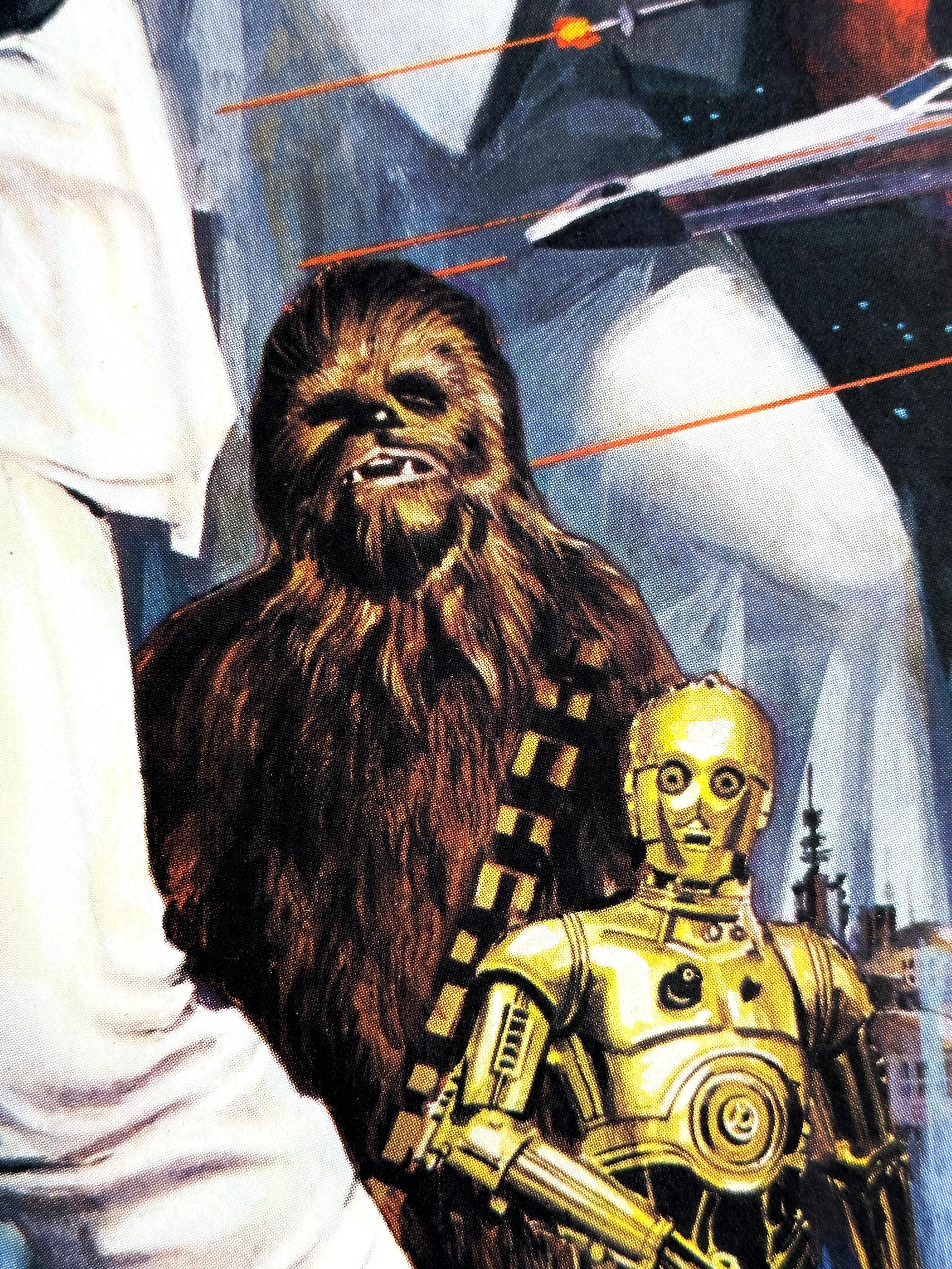 Late 20th Century 'Star Wars' Original Vintage British Quad Movie Poster by Tom Chantrell, 1977 For Sale