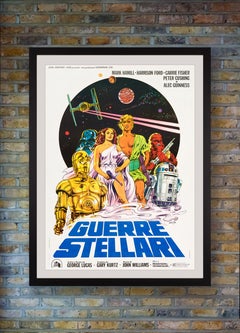 'Star Wars' Original Vintage Italian Movie Poster by Michelangelo Papuzza, 1977