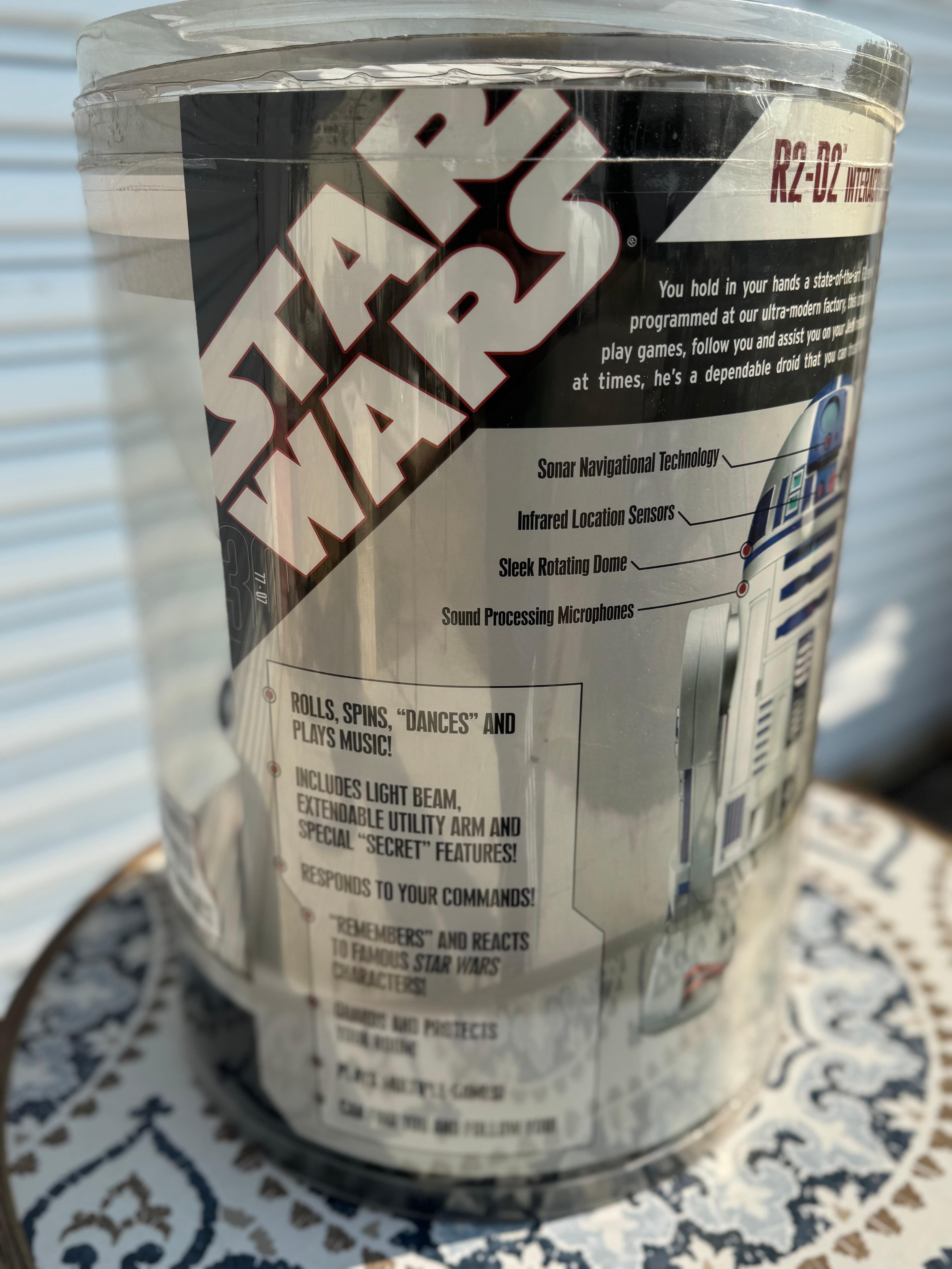 Plastic Star Wars R2D2 Voice Activated Toy Robot For Sale
