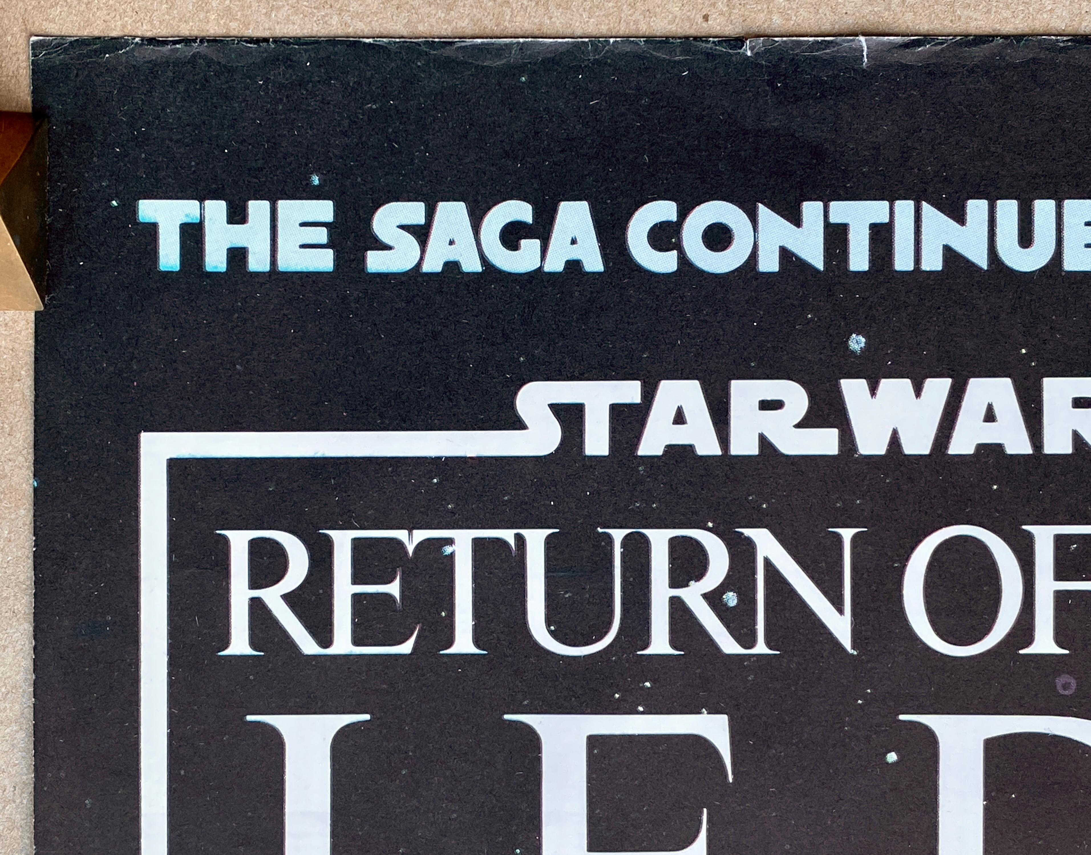 Late 20th Century Star Wars 'Return of the Jedi' Original Vintage British Quad Movie Poster, 1983