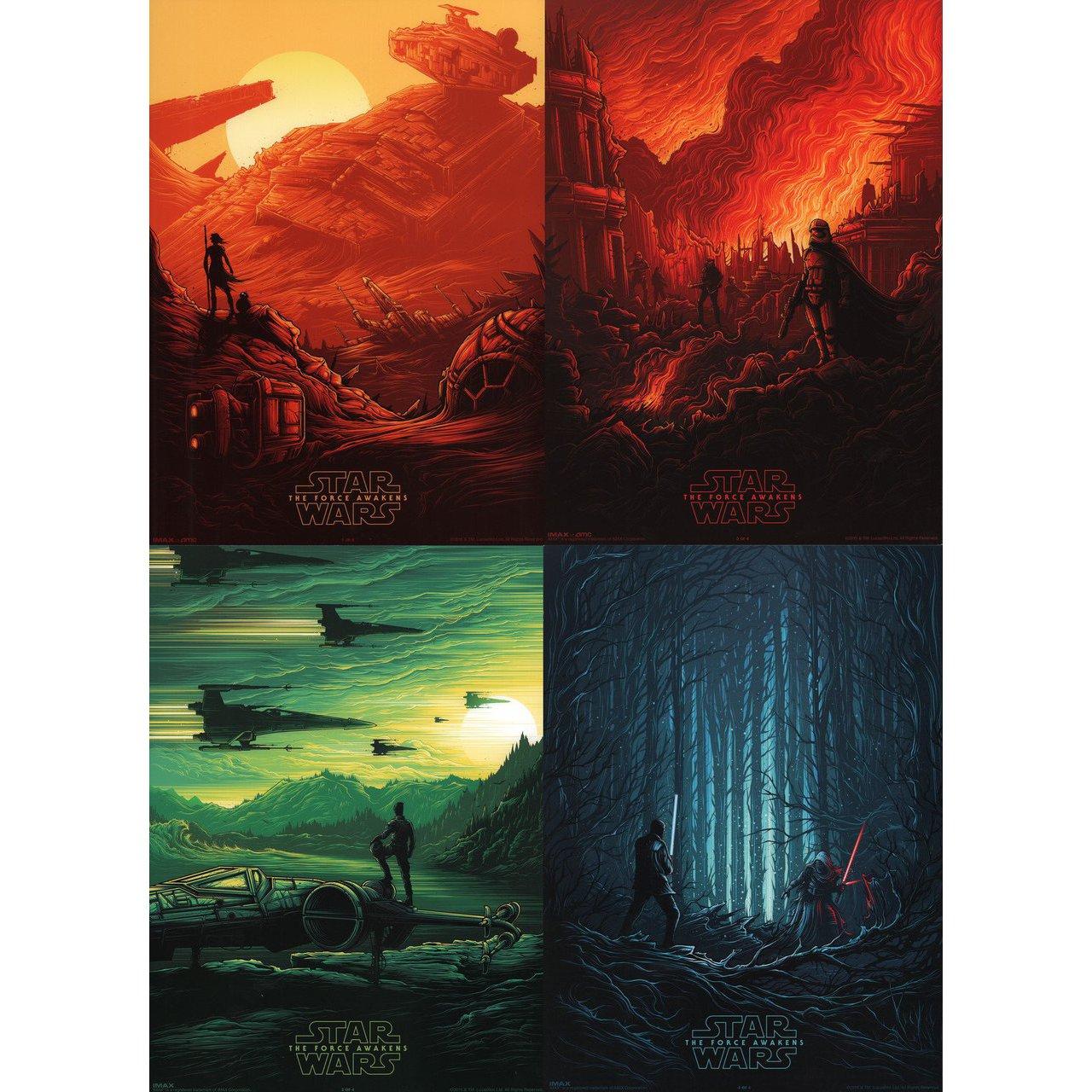 “Star Wars: The Force Awakens” 2015 U.S. Mini Film Poster, Set of 4 In Good Condition In New York, NY