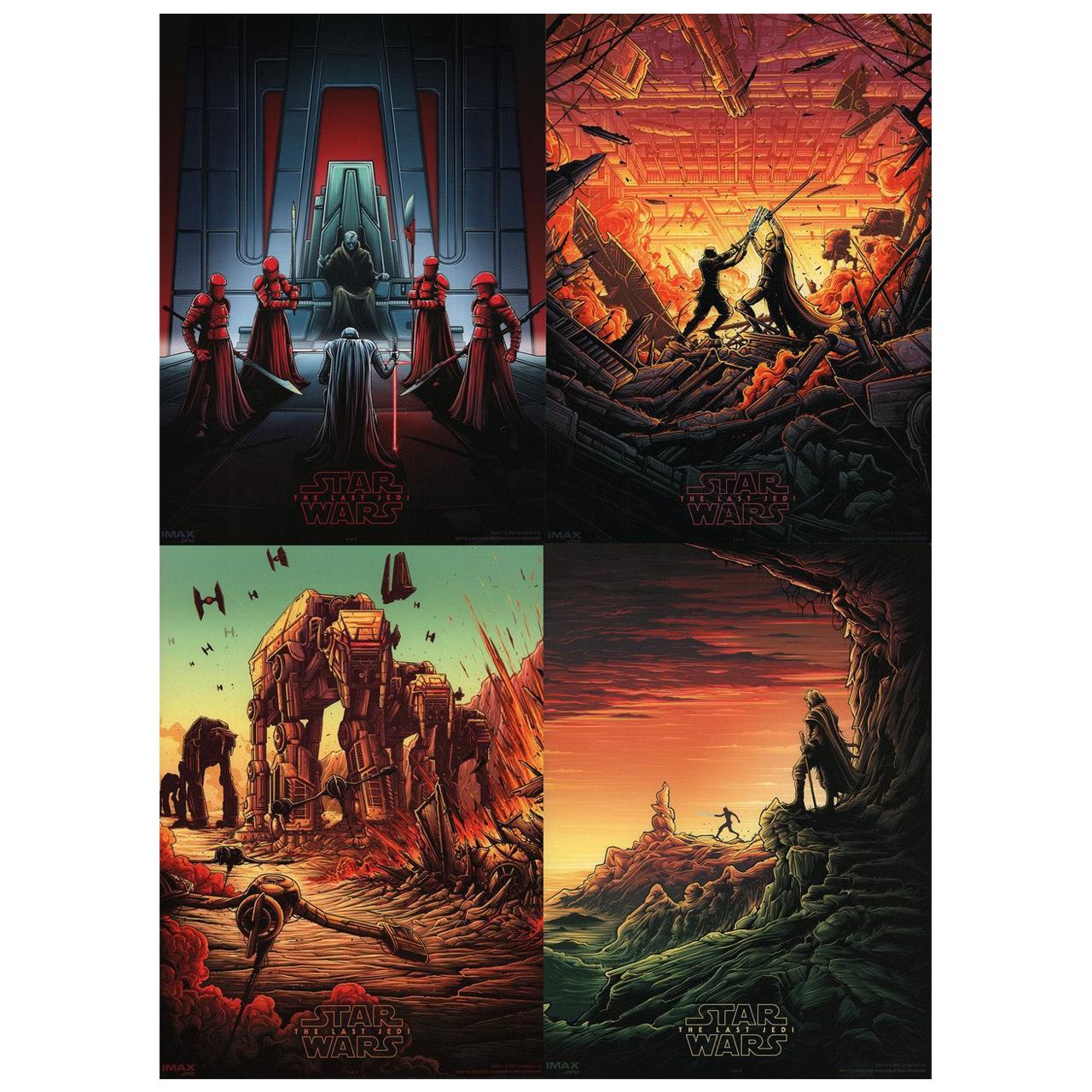 "Star Wars The Last Jedi" 2017 U.S. Mini Film Poster Set of 4