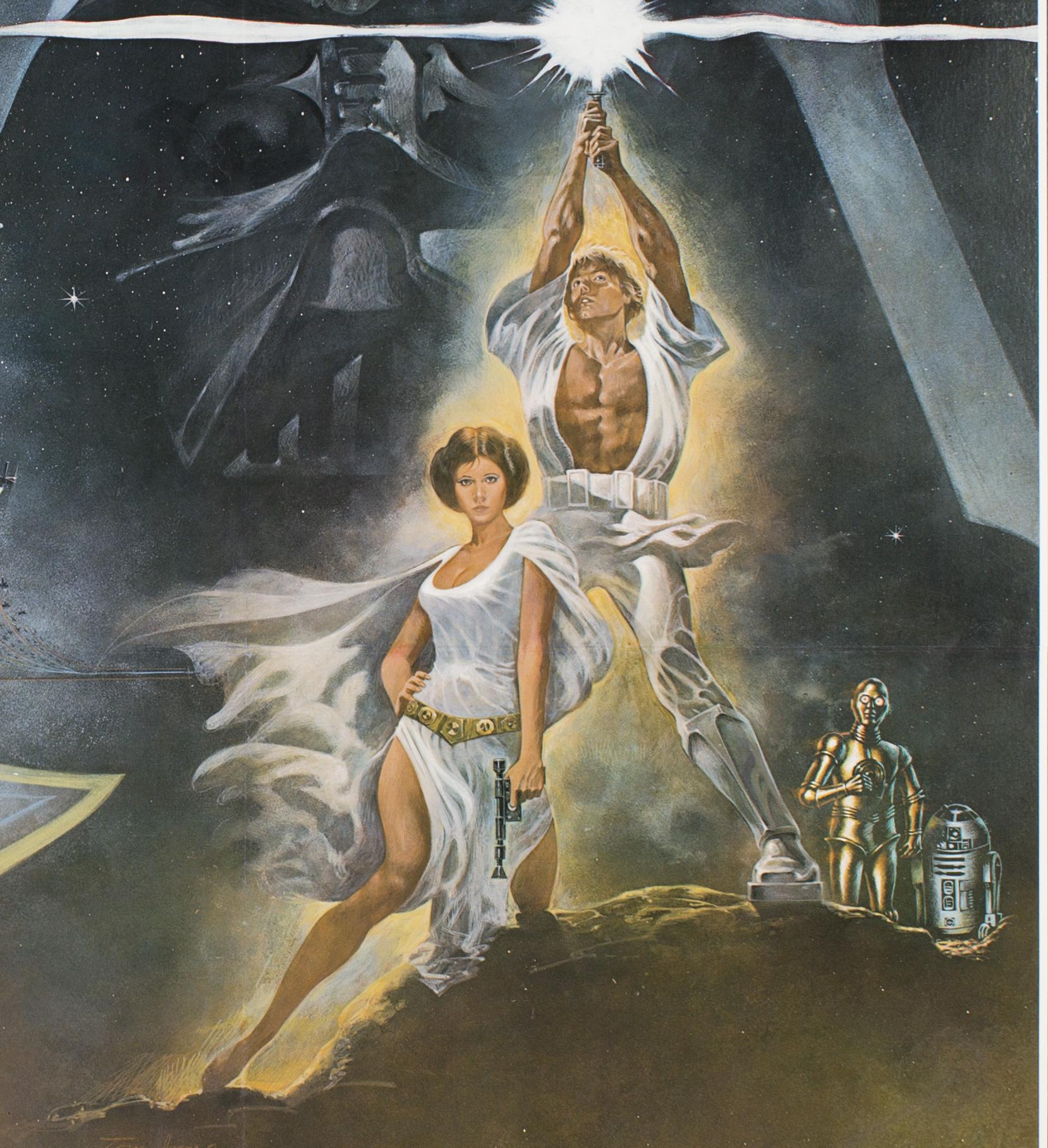 Star Wars US 1 Sheet Style A '1st Printing' Original Film Poster, Jung, 1977 In Excellent Condition In Bath, Somerset