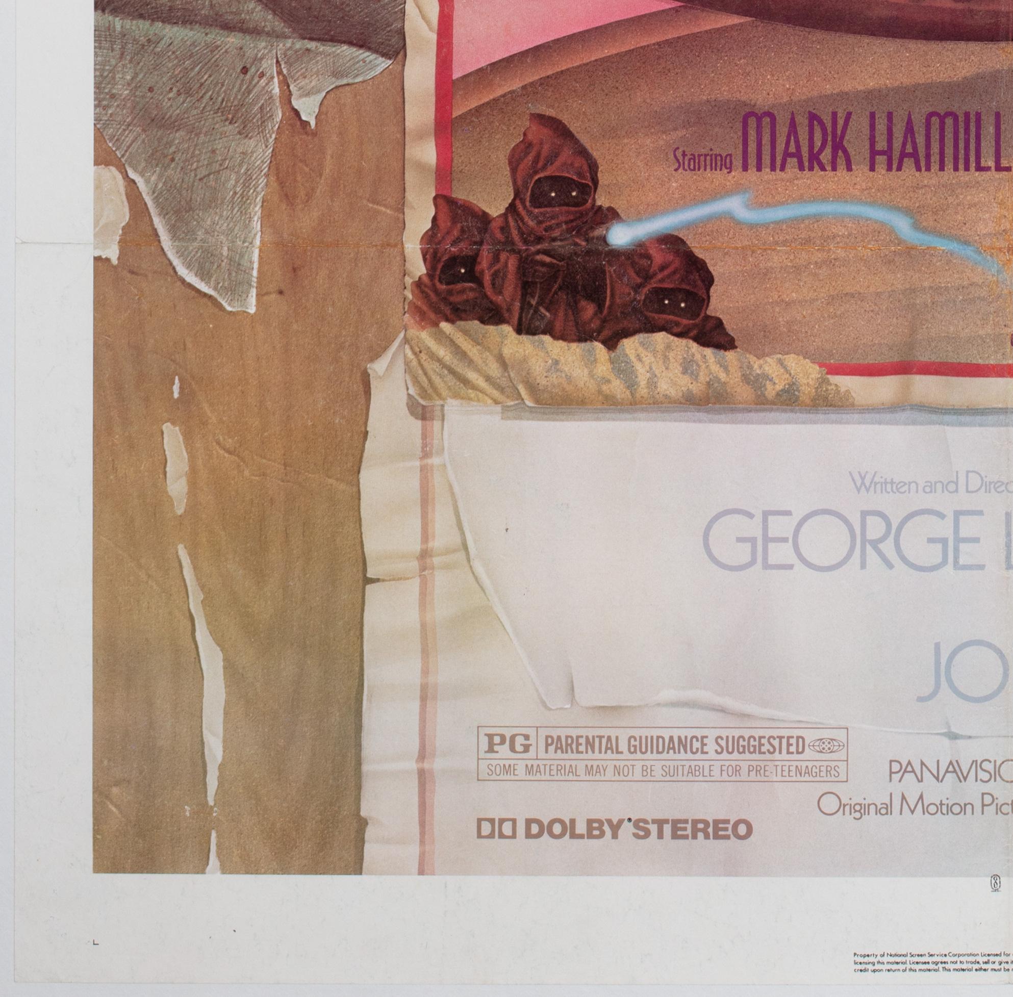 Affiche d'origine du film « Star Wars US 1 Sheet Style D », Struzen, 1977 en vente 1