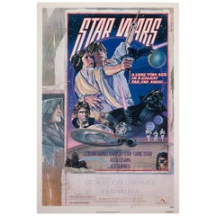 Affiche d'origine du film Star Wars US 1 style D, Struzen, 1977