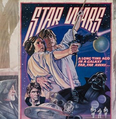 Star Wars US 1 Sheet Style D Original Film Poster, Struzen, 1977