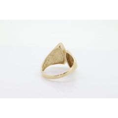 STAR Wide Dome 10k Yellow Gold Band. 10k Etched Star Design bypass ring. Italy