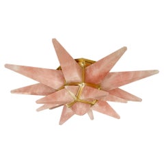 Star15  Pink Rock Crystal Flushmount By Phoenix