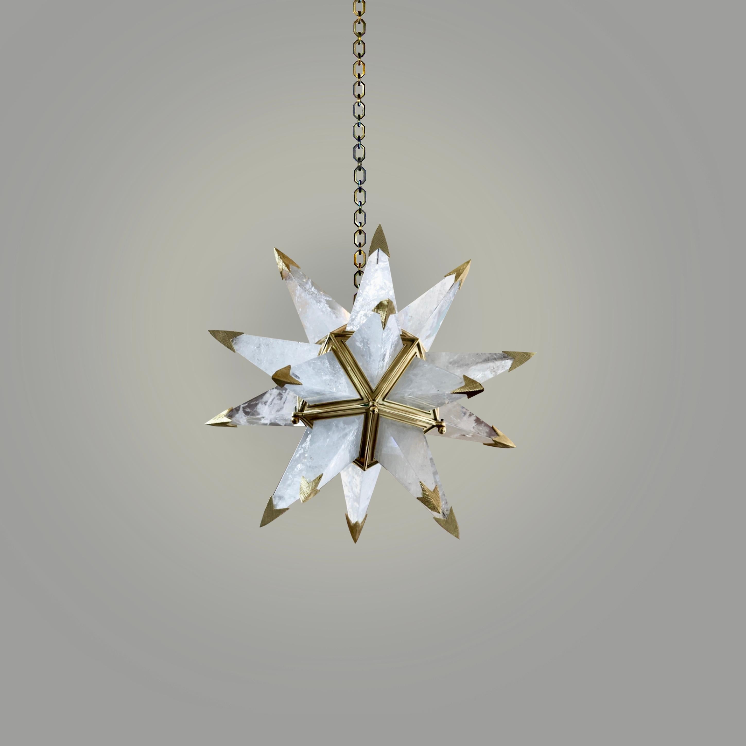 STAR16 Luminaire en cristal de roche par Phoenix Neuf - En vente à New York, NY