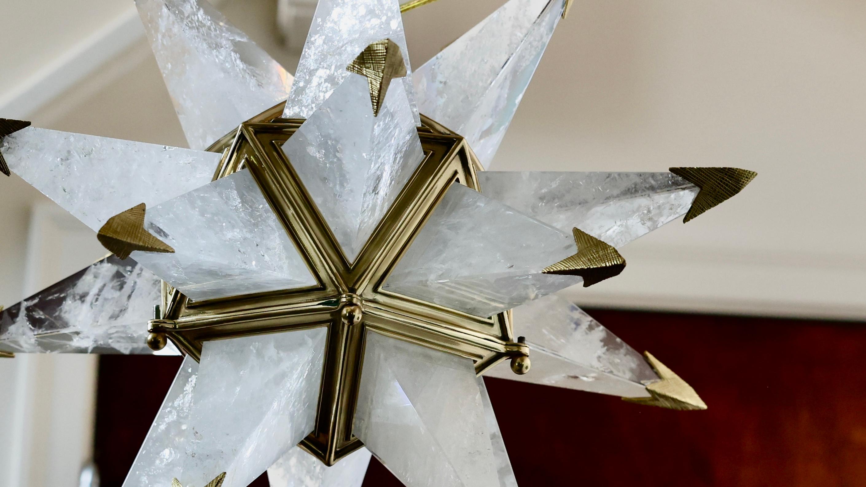 XXIe siècle et contemporain STAR16 Luminaire en cristal de roche par Phoenix en vente