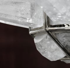 Pair Of STAR19 Rock Crystal Quartz Chandelier by Phoenix