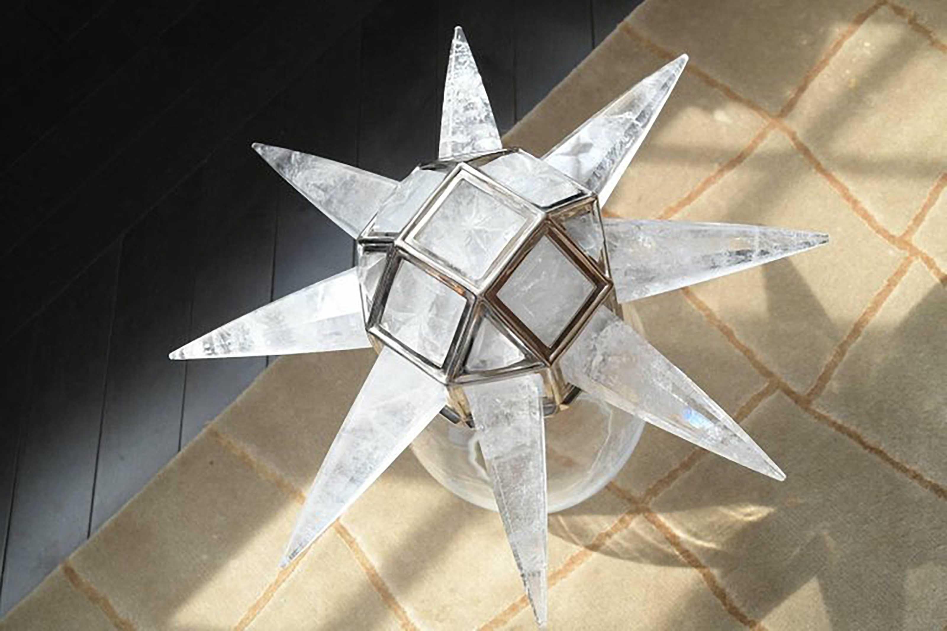 Contemporary Pair of STAR19 Rock Crystal Quartz Chandelier by Phoenix