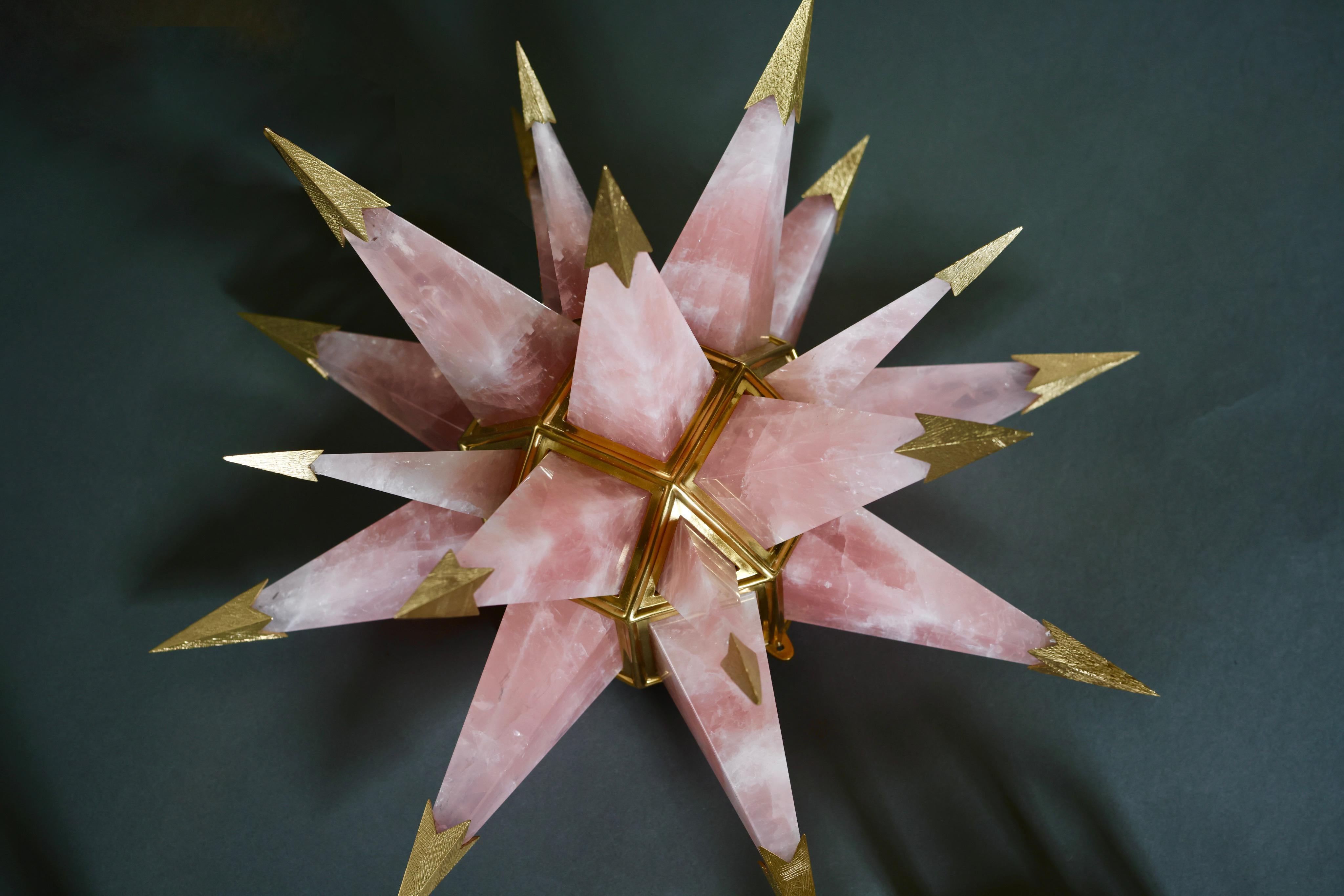 Empotrable de cristal de roca rosa STAR21 de Phoenix Cristal de roca en venta