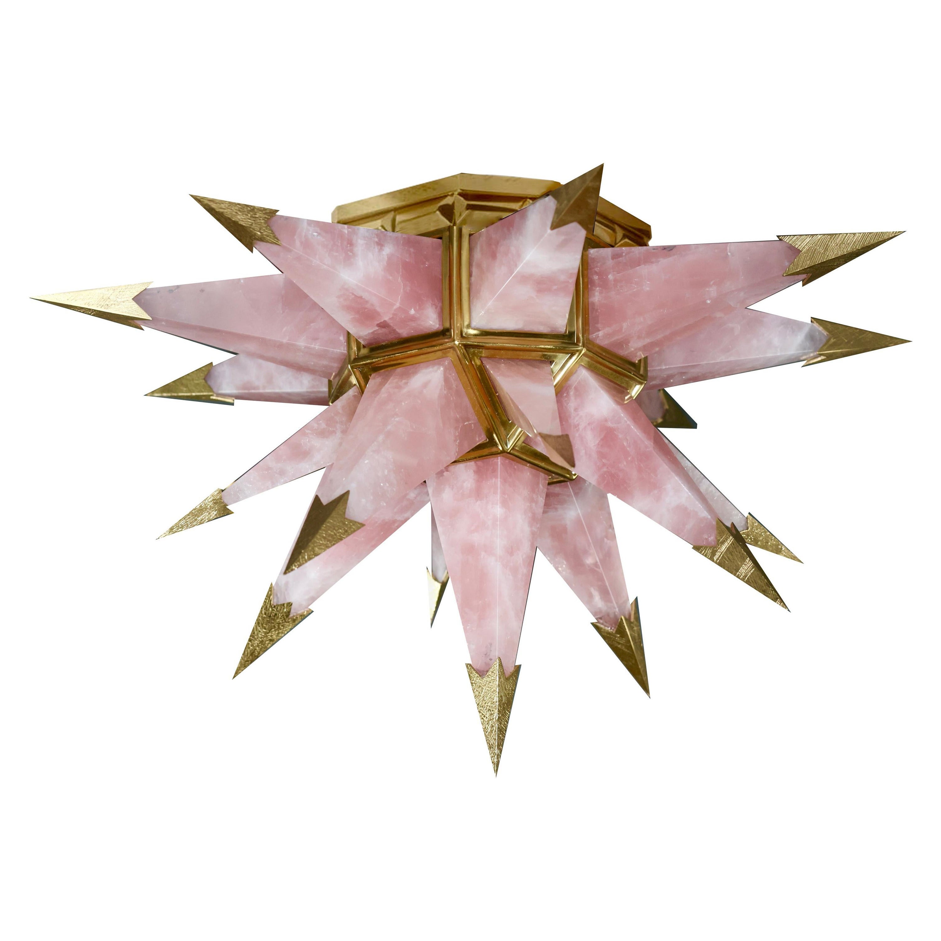 STAR21 Pink Rock Crystal Flush Mount by Phoenix