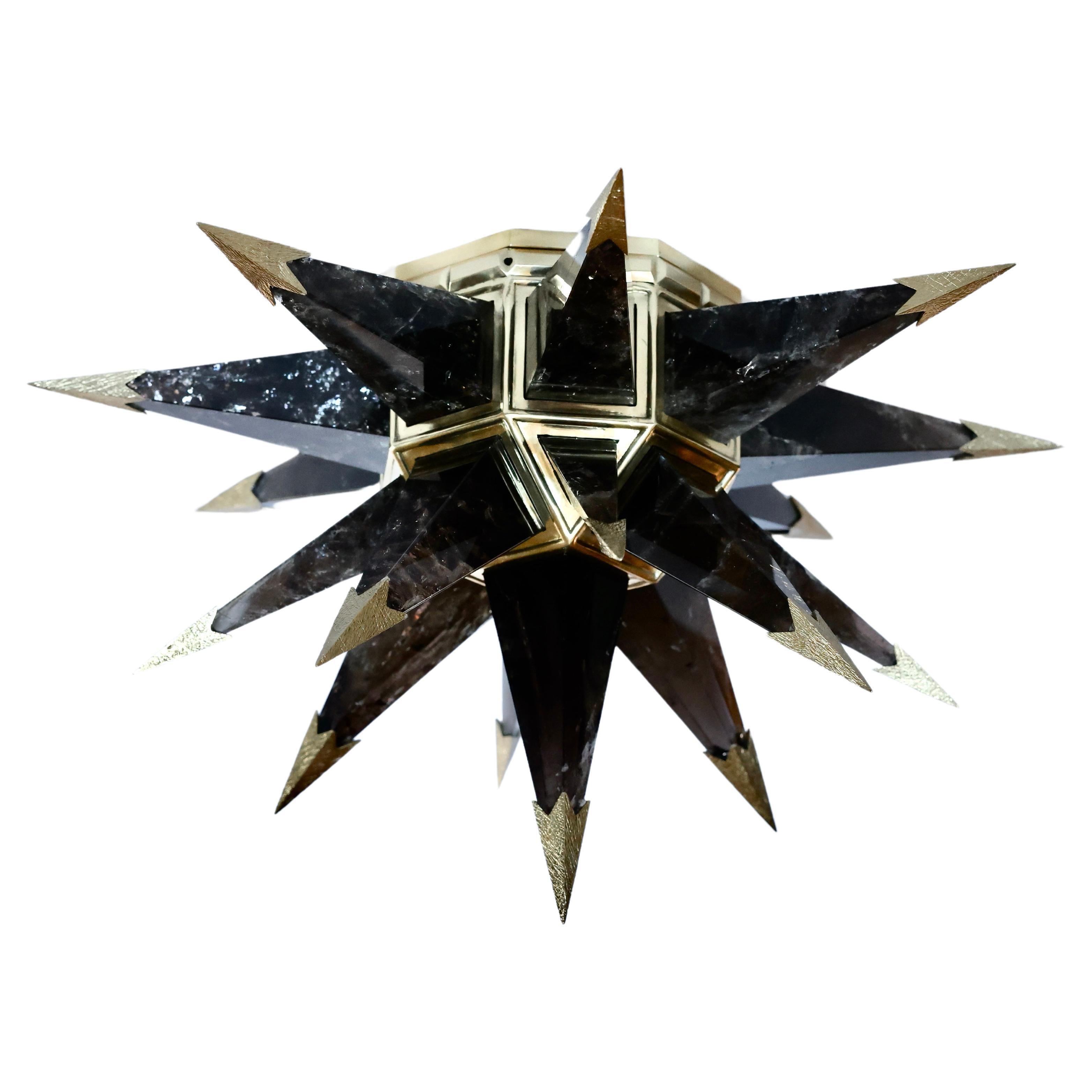 STAR21 Smoky Rock Crystal Flush Mount by Phoenix