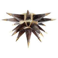 STAR22 Smoky Rock Crystal Flush Mount by Phoenix