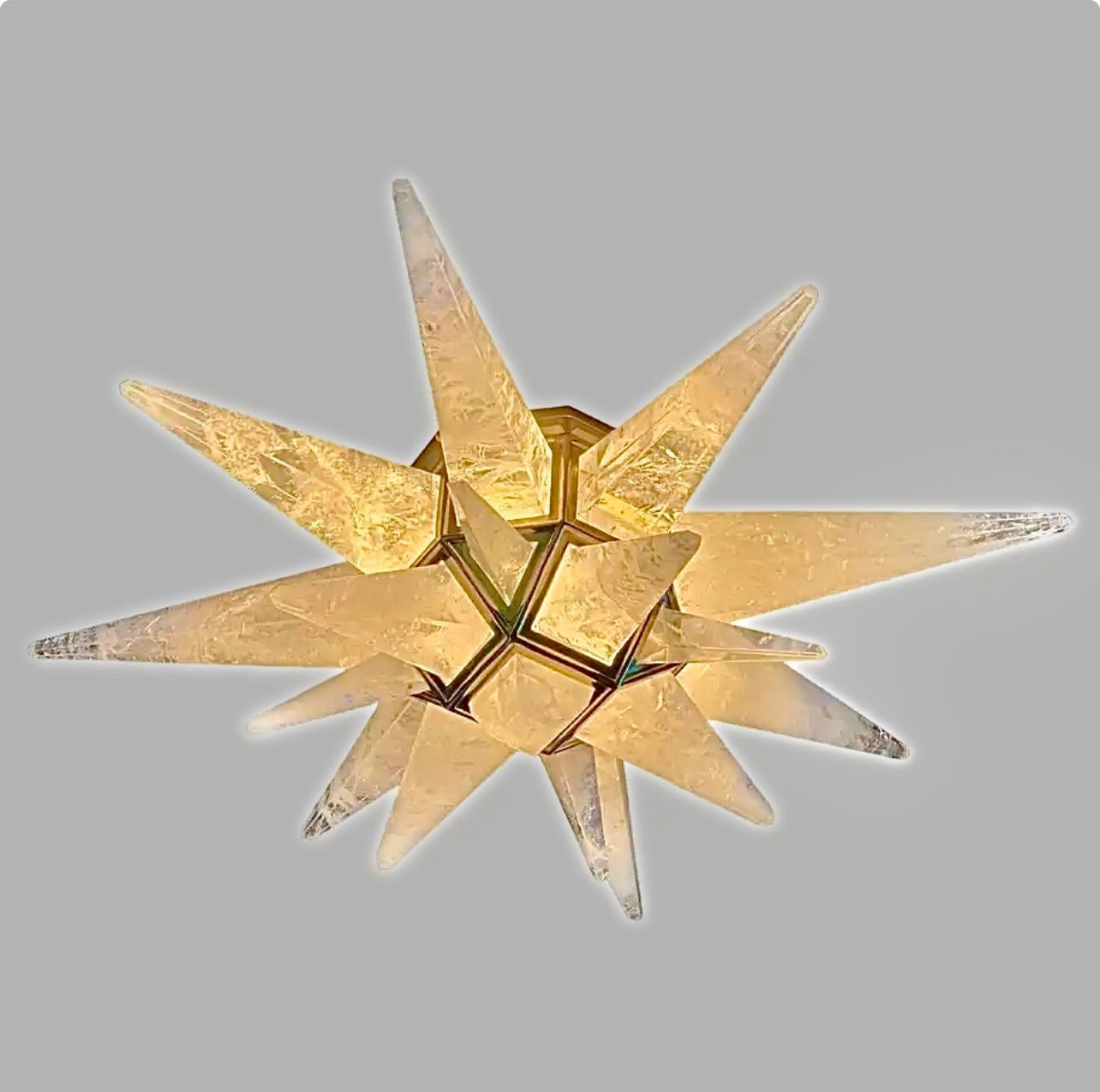 Star30 Rock Crystal Flushmount by Phoenix For Sale 1