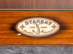 Starbay 'Ceylan' Moderner Couchtisch im Kolonialstil mit Mischholztablett-Platte